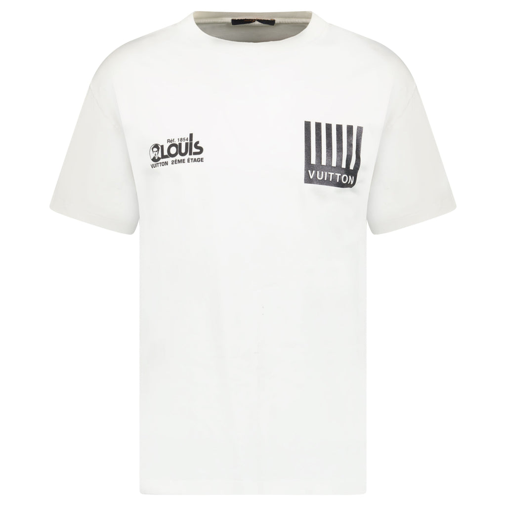 LOUIS VUITTON WHITE T SHIRT - LARGE (Fits Medium) - Affluent ArchivesUsed HIGH END DESIGNER CLOTHING