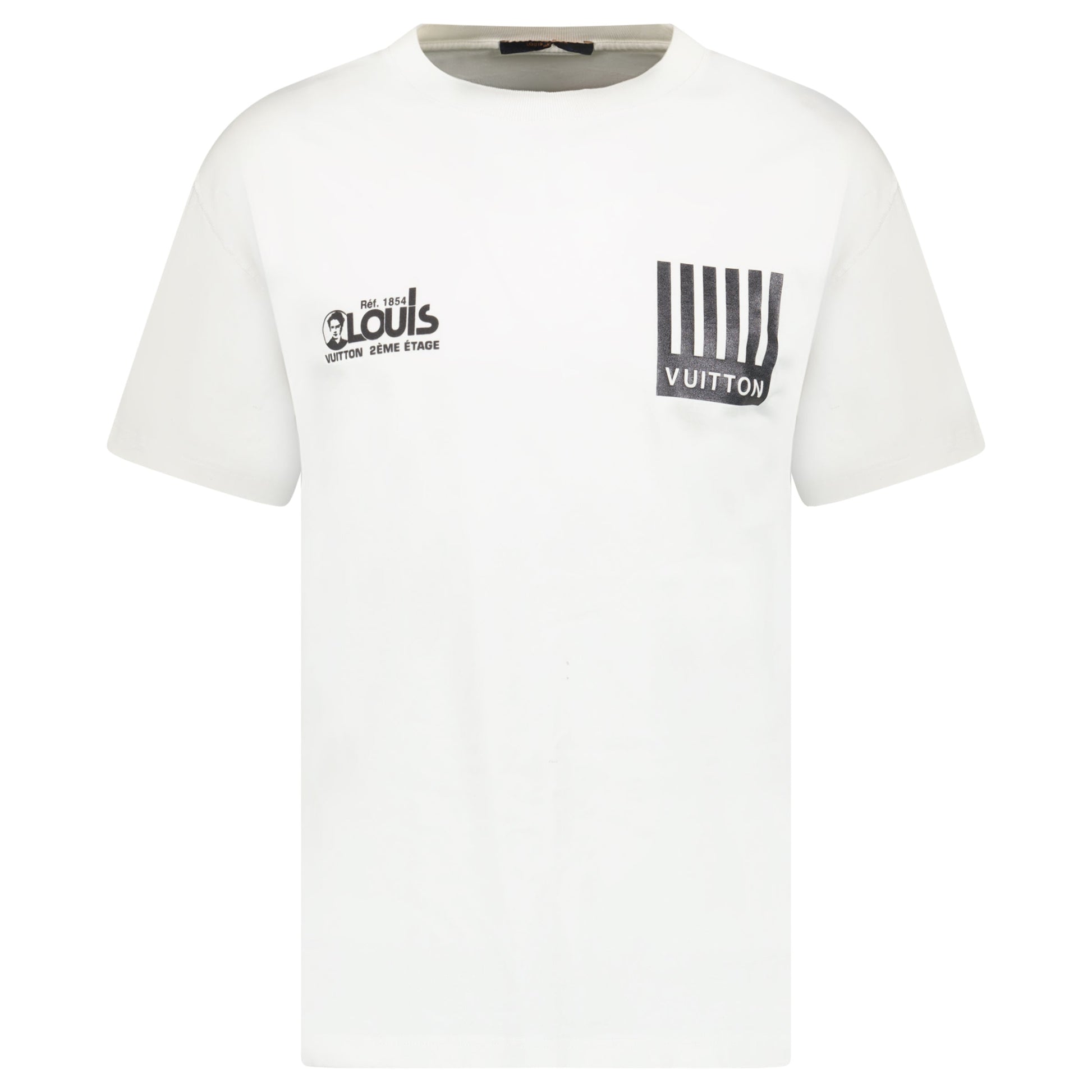 LOUIS VUITTON WHITE T SHIRT - LARGE (Fits Medium) - Affluent ArchivesUsed HIGH END DESIGNER CLOTHING