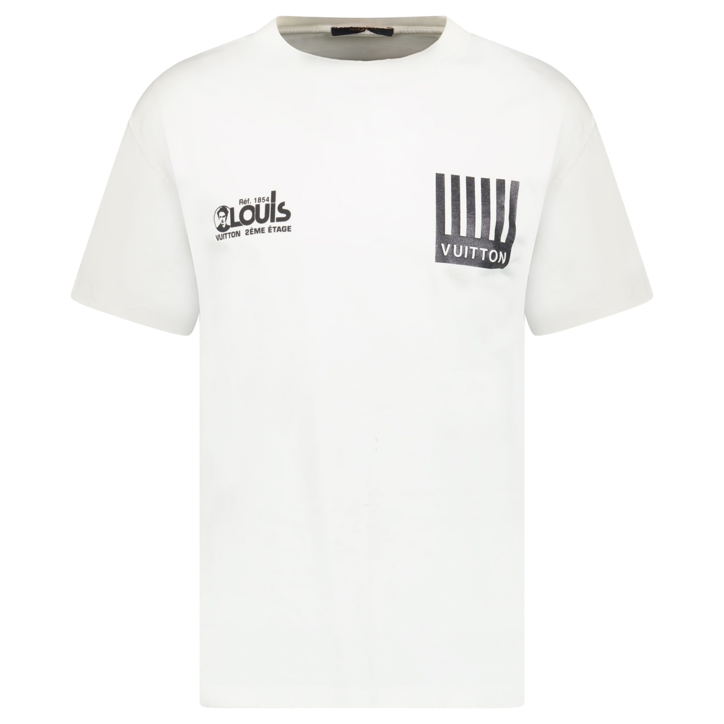 LOUIS VUITTON WHITE T SHIRT - LARGE (Fits Medium) - Affluent ArchivesUsed HIGH END DESIGNER CLOTHING