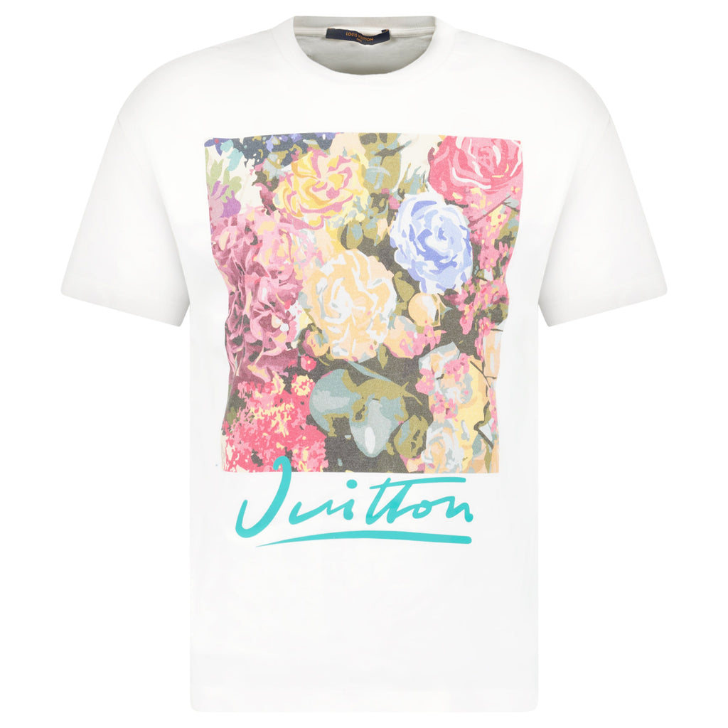 LOUIS VUITTON WHITE T SHIRT - SMALL (Fits Medium) - Affluent ArchivesUsed HIGH END DESIGNER CLOTHING