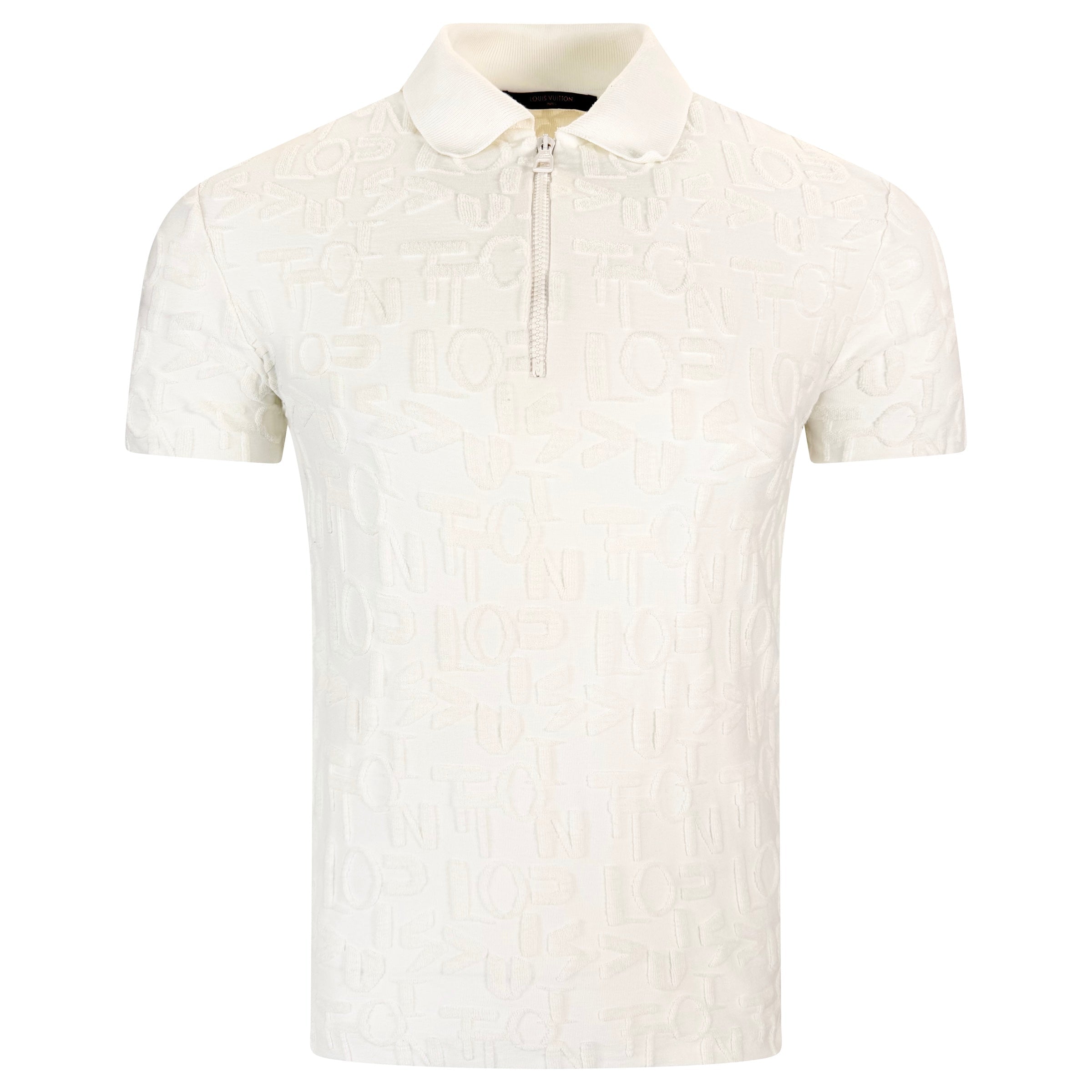 LOUIS VUITTON WHITE TOWELLING POLO - XS (Fits S) | PRE OWNED - Affluent ArchivesUsed HIGH END DESIGNER CLOTHING