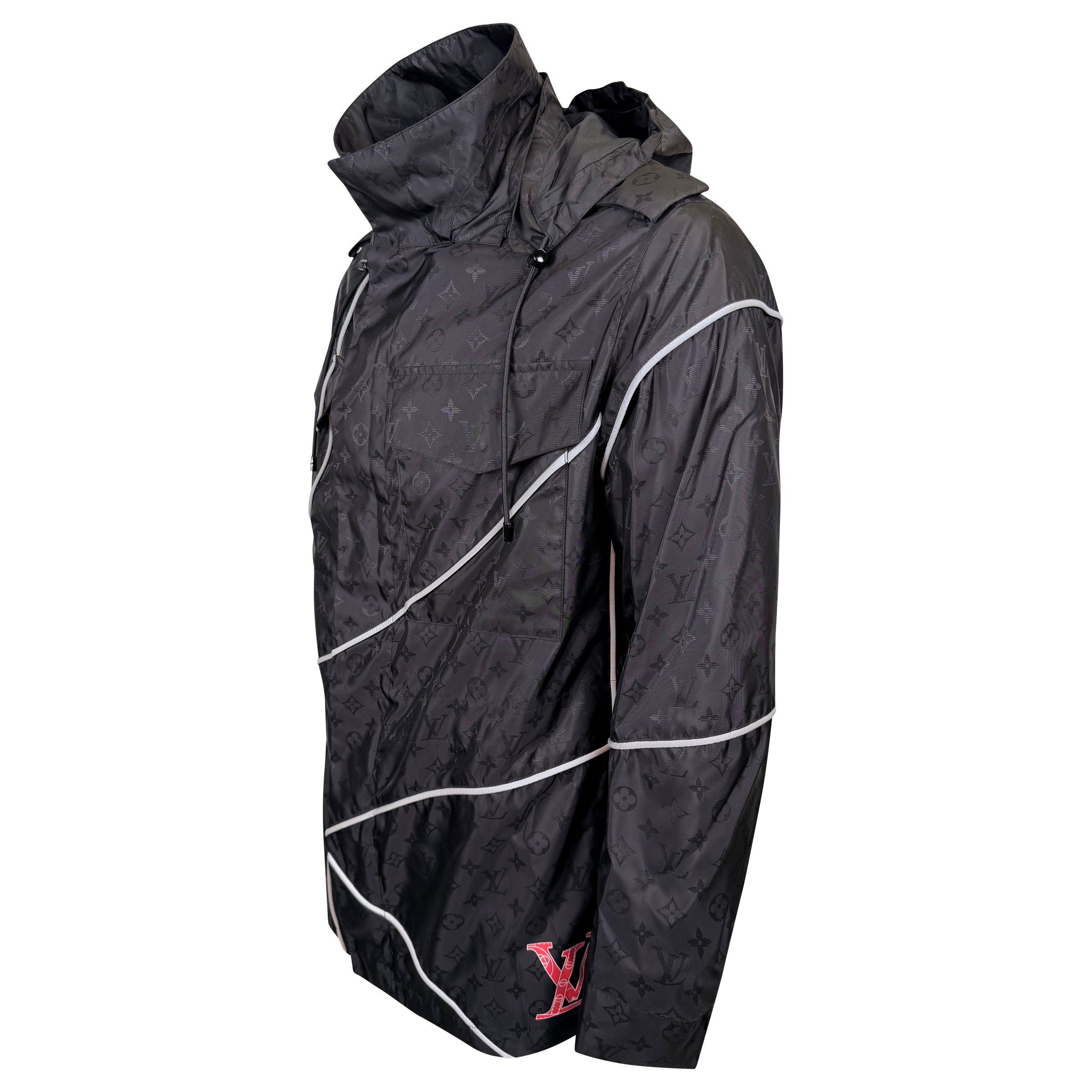 LOUIS VUITTON X NBA BLACK MONOGRAM WINDBREAKER - LARGE (Fits XL) NEW WITH TAGS - Affluent ArchivesUsed HIGH END DESIGNER CLOTHING