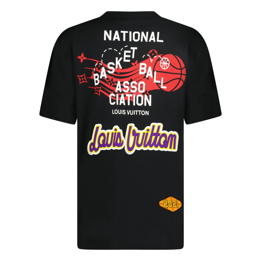 LOUIS VUITTON X NBA BLACK T SHIRT - MEDIUM | PRE OWNED - Affluent ArchivesUsed HIGH END DESIGNER CLOTHING