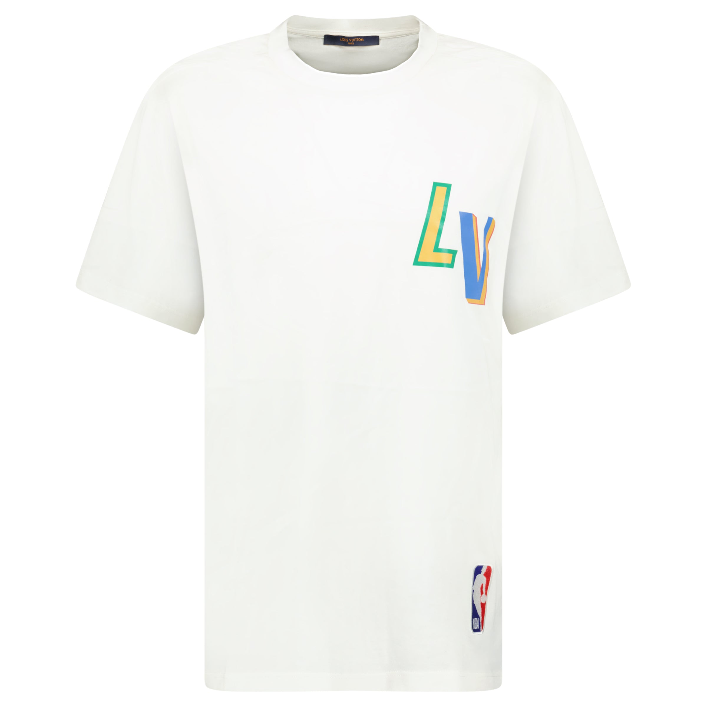 LOUIS VUITTON X NBA WHITE T SHIRT - XXL - Affluent ArchivesUsed HIGH END DESIGNER CLOTHING