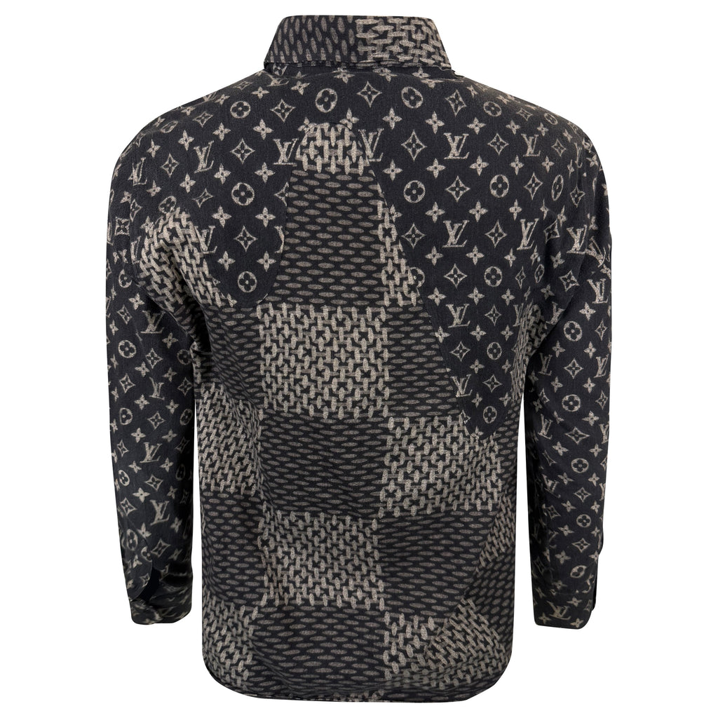 LOUIS VUITTON X NIGO MONOGRAM SHIRT - SMALL (Fits Large) | PRE OWNED - Affluent ArchivesUsed HIGH END DESIGNER CLOTHING