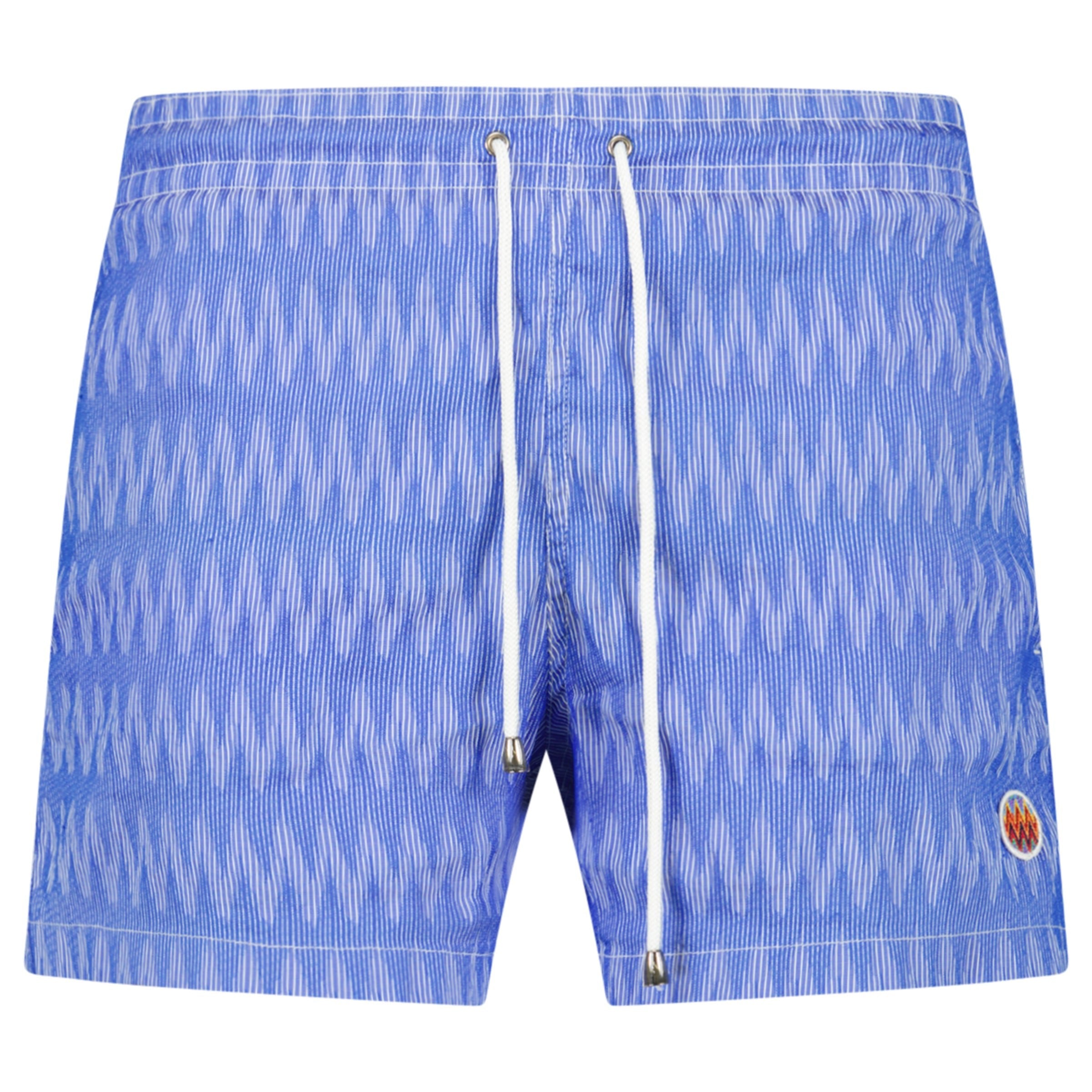 MISSONI BLUE ZIGZAG SWIM SHORT - MEDIUM - Affluent ArchivesUsed HIGH END DESIGNER CLOTHING