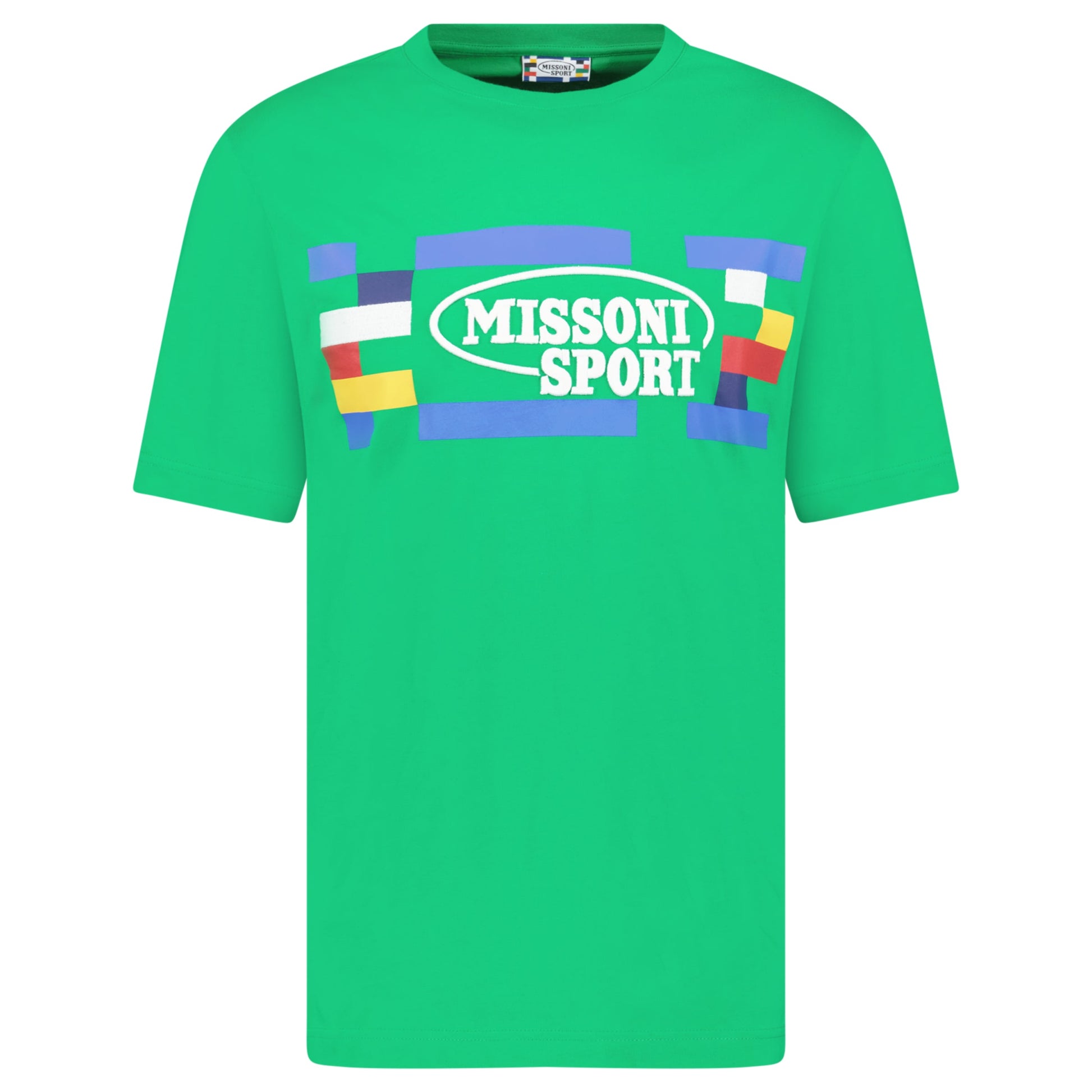MISSONI GREEN LOGO T SHIRT - LARGE (NEW WITHOUT TAGS) - Affluent ArchivesUsed HIGH END DESIGNER CLOTHING