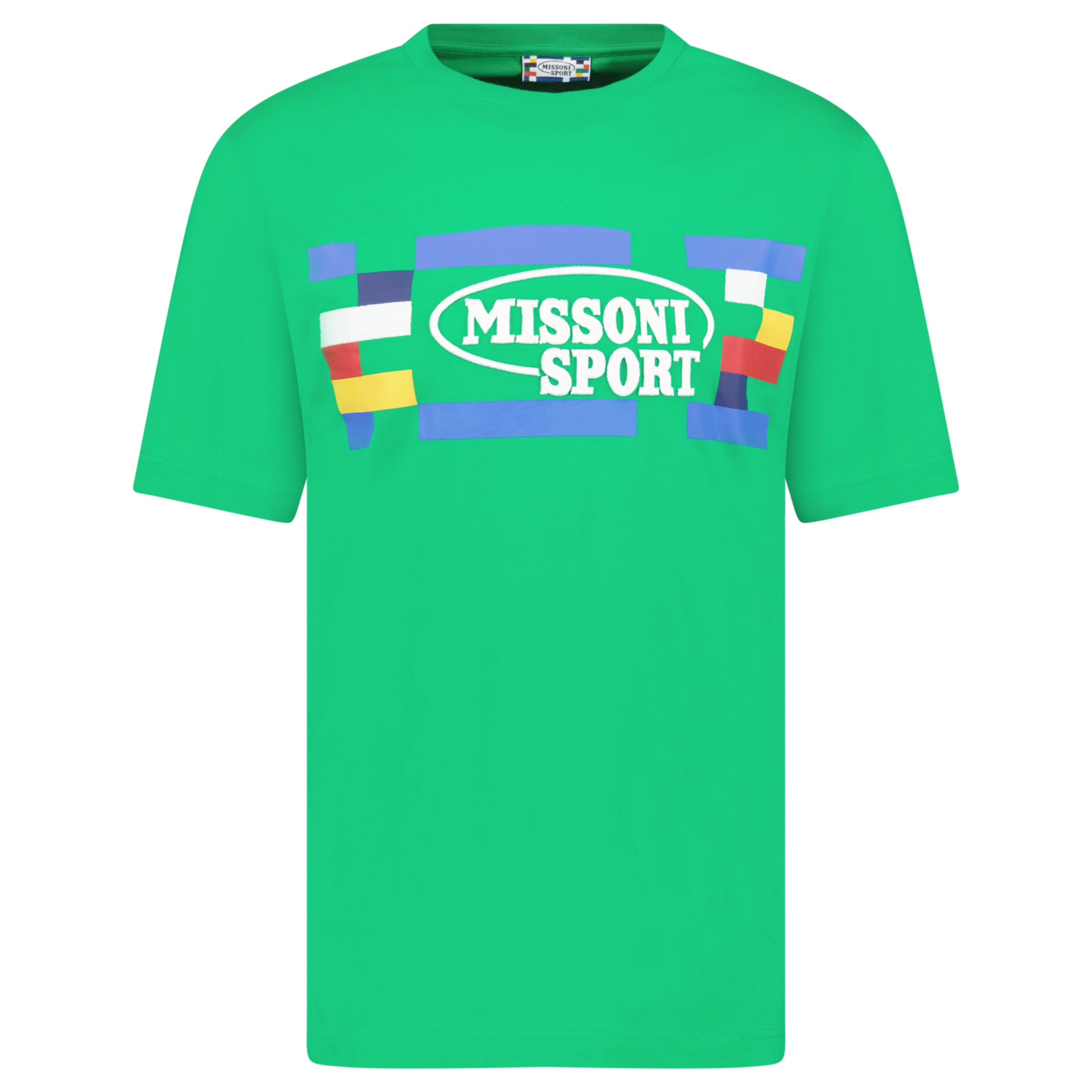 MISSONI GREEN LOGO T SHIRT - LARGE (NEW WITHOUT TAGS) - Affluent ArchivesUsed HIGH END DESIGNER CLOTHING