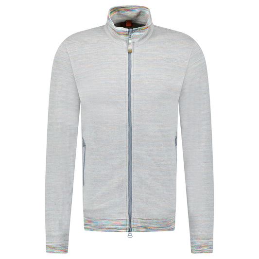 MISSONI GREY ZIP JACKET - MEDIUM - Affluent ArchivesUsed HIGH END DESIGNER CLOTHING