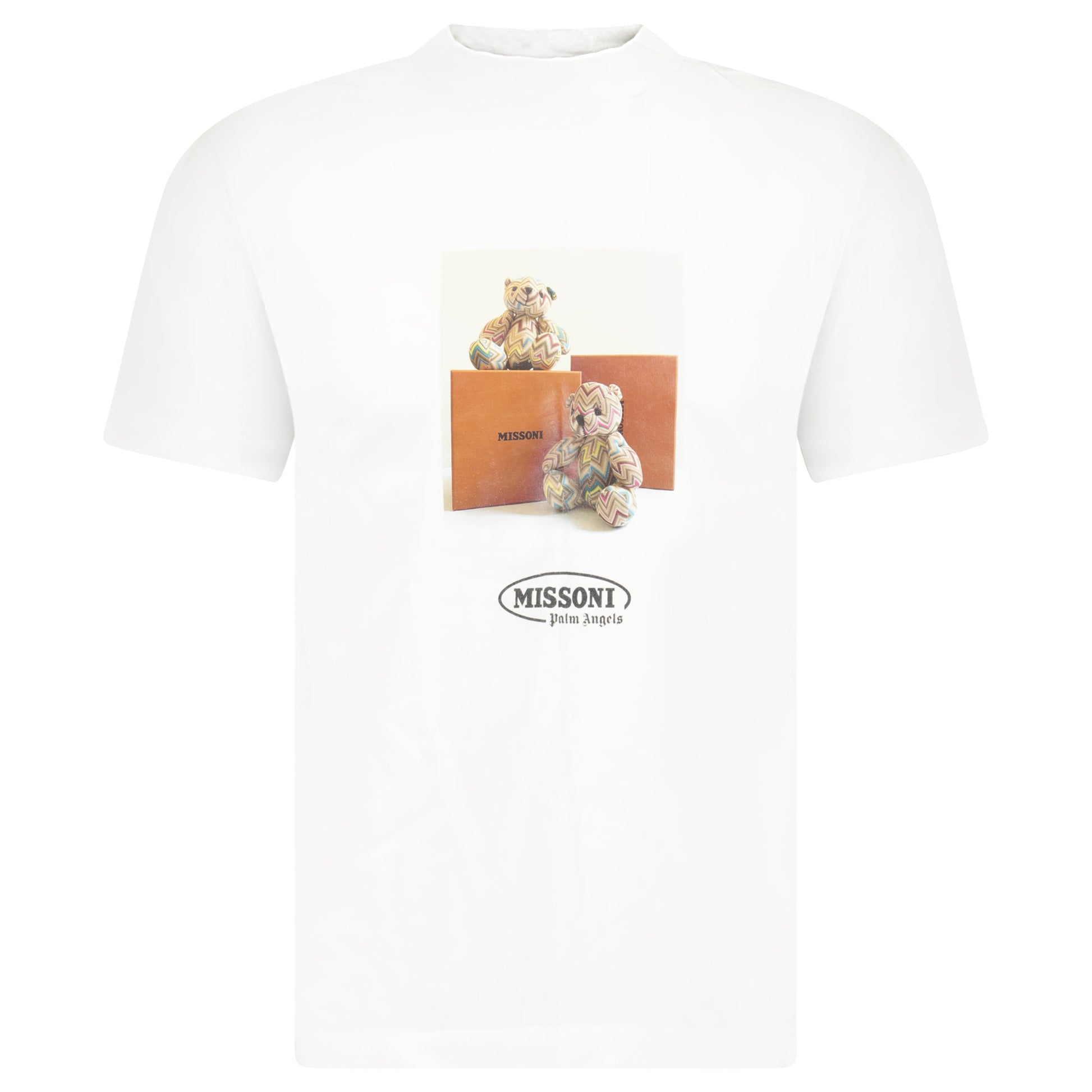 MISSONI X PALM ANGELS WHITE T SHIRT - MEDIUM - Affluent ArchivesUsed HIGH END DESIGNER CLOTHING