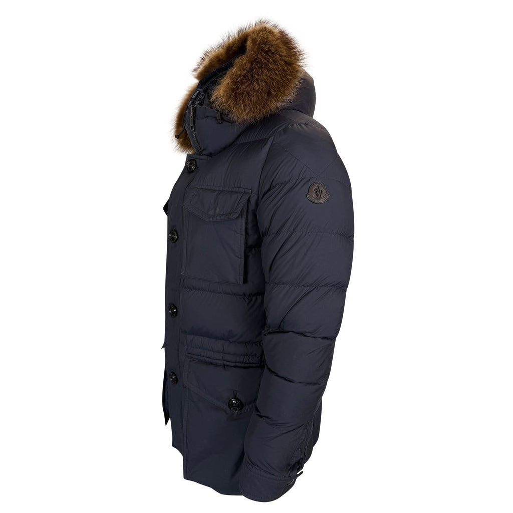 MONCLER AUGERT COAT NAVY - SIZE 4 (L) | PRE OWNED - Affluent ArchivesUsed HIGH END DESIGNER CLOTHING