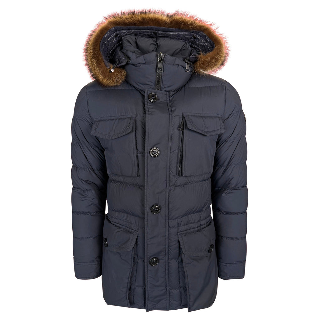 MONCLER AUGERT COAT NAVY - SIZE 4 (L) | PRE OWNED - Affluent ArchivesUsed HIGH END DESIGNER CLOTHING