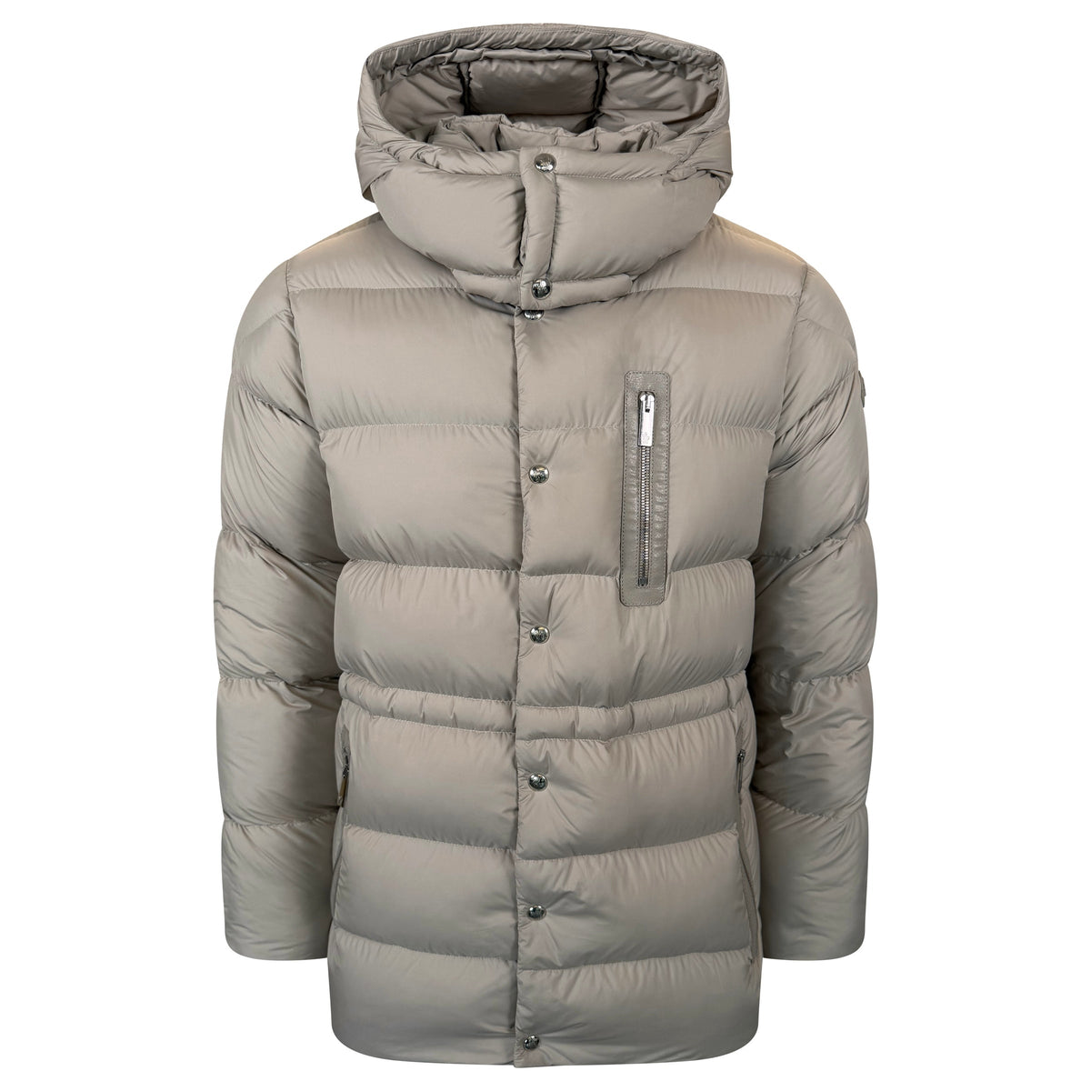 MONCLER BAUGES LIGHT BEIGE / STONE DOWN COAT - SIZE 4 (L) | PRE OWNED - Affluent ArchivesUsed HIGH END DESIGNER CLOTHING
