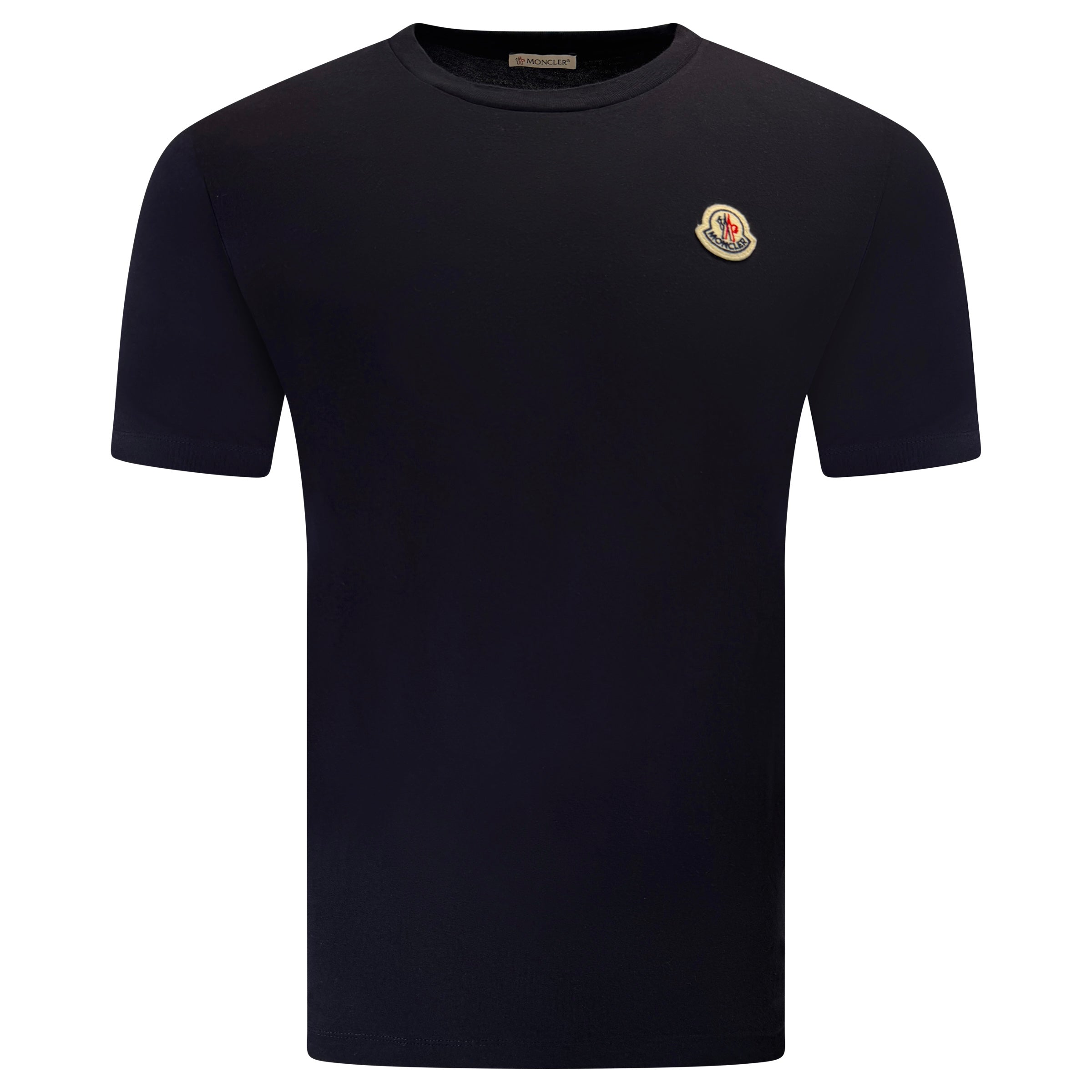 MONCLER BLACK LOGO T SHIRT - SMALL - Affluent ArchivesUsed HIGH END DESIGNER CLOTHING