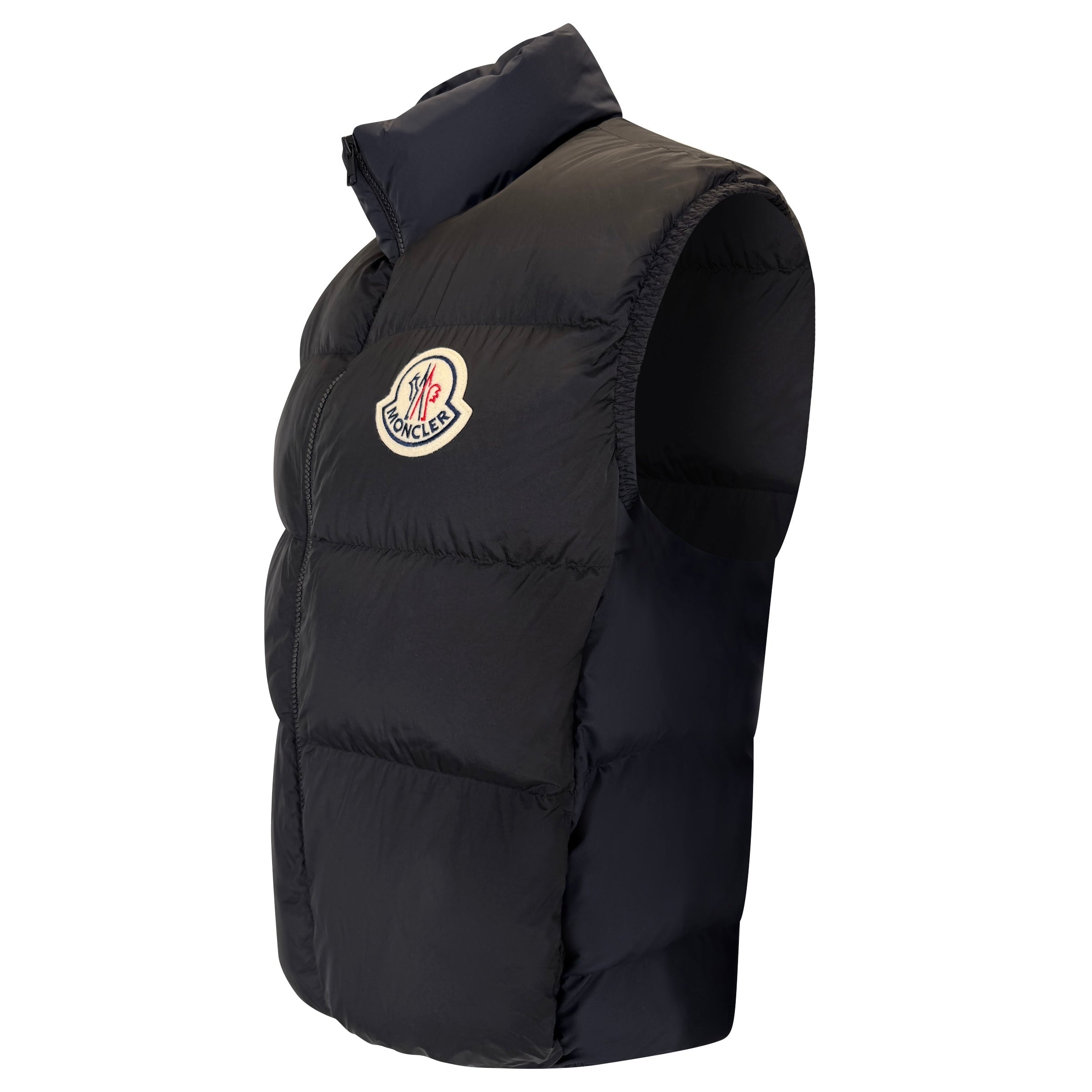 MONCLER BLACK / NAVY GILET - SIZE 2 (Fits L) | PRE OWNED - Affluent ArchivesUsed HIGH END DESIGNER CLOTHING