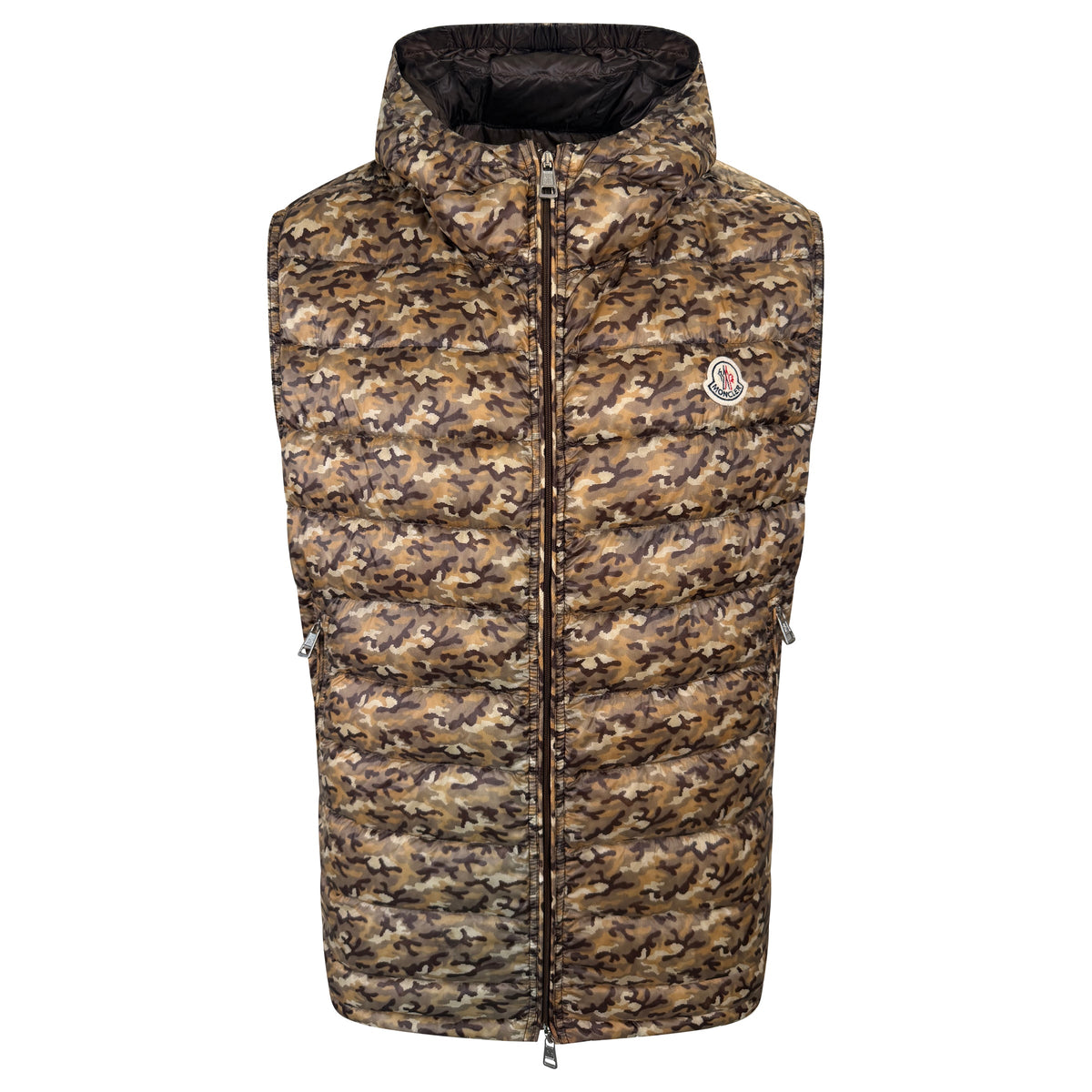 MONCLER CAMO DOWN GILET - SIZE 6 (XXL) | PRE OWNED - Affluent ArchivesUsed HIGH END DESIGNER CLOTHING