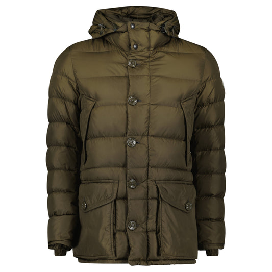 MONCLER CLUNY JACKET KHAKI - SIZE 2 - Affluent ArchivesUsed HIGH END DESIGNER CLOTHING