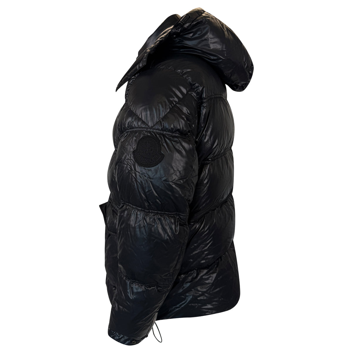 MONCLER GENUIS 2 BLACK DOWN TETHYS JACKET - SIZE 5 (XL) - Affluent ArchivesUsed HIGH END DESIGNER CLOTHING