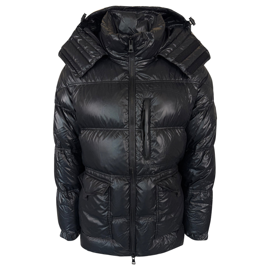 MONCLER GENUIS 2 BLACK DOWN TETHYS JACKET - SIZE 5 (XL) - Affluent ArchivesUsed HIGH END DESIGNER CLOTHING