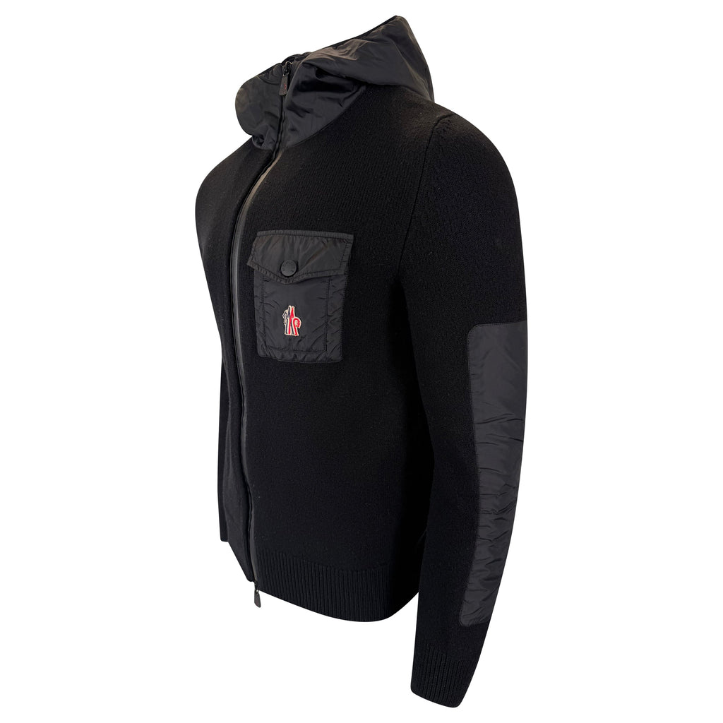 MONCLER GRENOBLE MAGLIA CARDIGAN BLACK XL (Fits L) | PRE OWNED - Affluent ArchivesUsed HIGH END DESIGNER CLOTHING