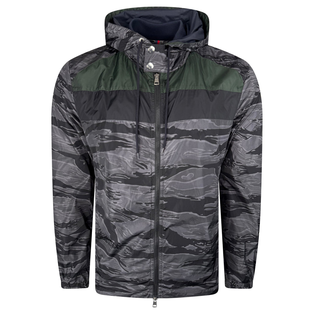 MONCLER GREY / BLACK CAMO WINDBREAKER - SIZE 4 (L) - Affluent ArchivesUsed HIGH END DESIGNER CLOTHING