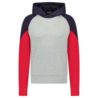MONCLER GREY PULL OVER HOODIE - XL (Fits L) - Affluent ArchivesUsed HIGH END DESIGNER CLOTHING