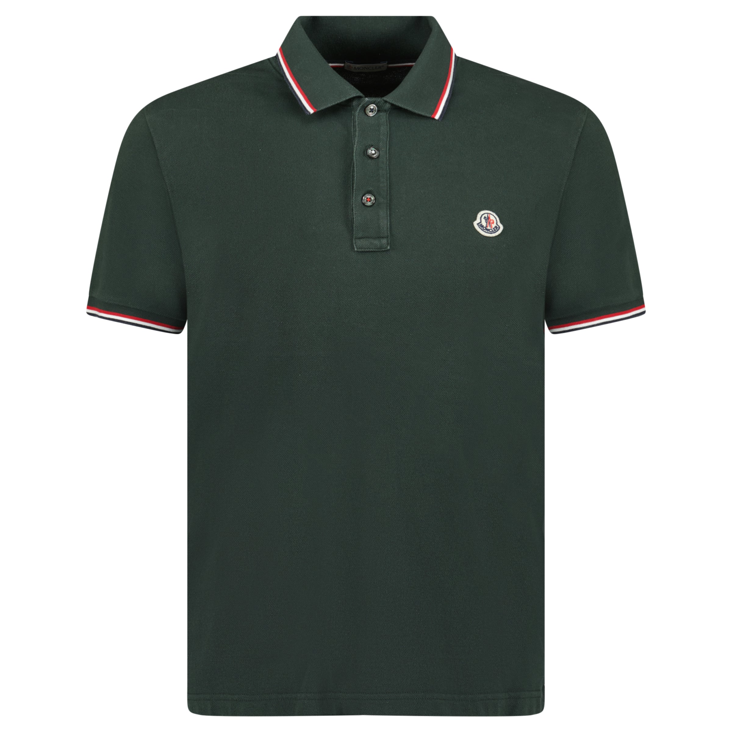 MONCLER KHAKI BADGE POLO - LARGE (Fits M) (Copy) - Affluent ArchivesUsed HIGH END DESIGNER CLOTHING