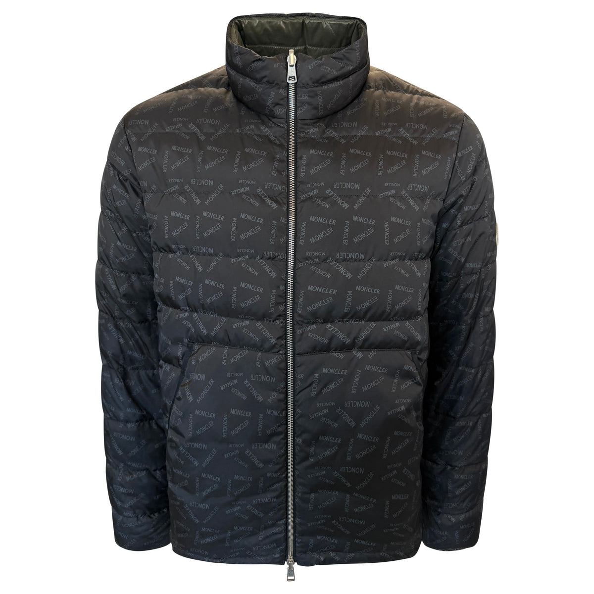 MONCLER KHAKI POUCTAL REVERSIBLE JACKET - SIZE 4 (L) | PRE OWNED - Affluent ArchivesUsed HIGH END DESIGNER CLOTHING