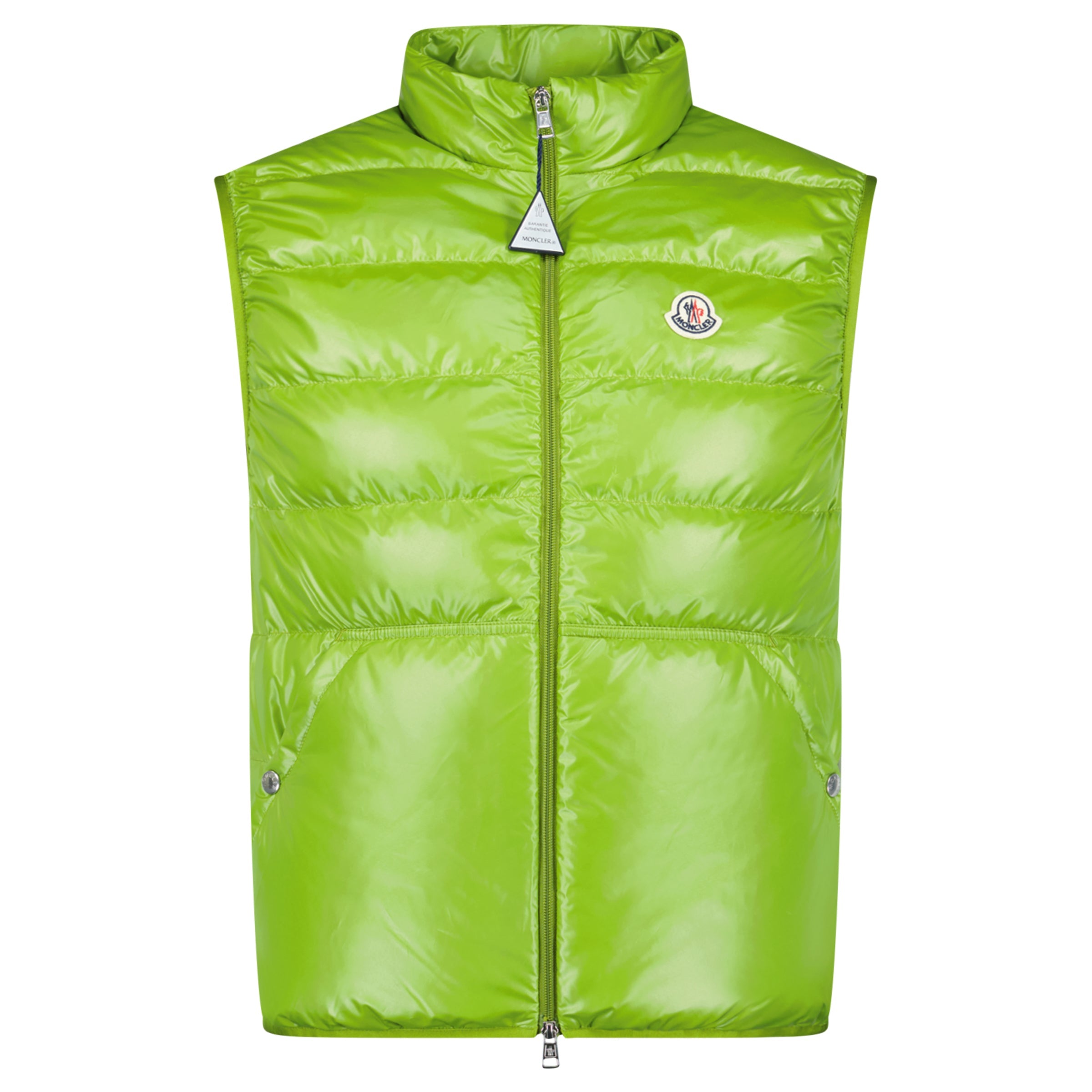 MONCLER LIME GREEN GILET NEW WITH TAGS - SIZE 3 (M) - Affluent ArchivesUsed HIGH END DESIGNER CLOTHING