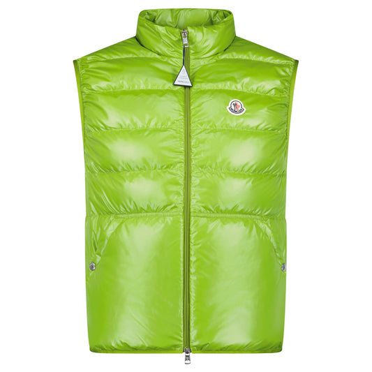 MONCLER LIME GREEN GILET NEW WITH TAGS - SIZE 3 (M) - Affluent ArchivesUsed HIGH END DESIGNER CLOTHING