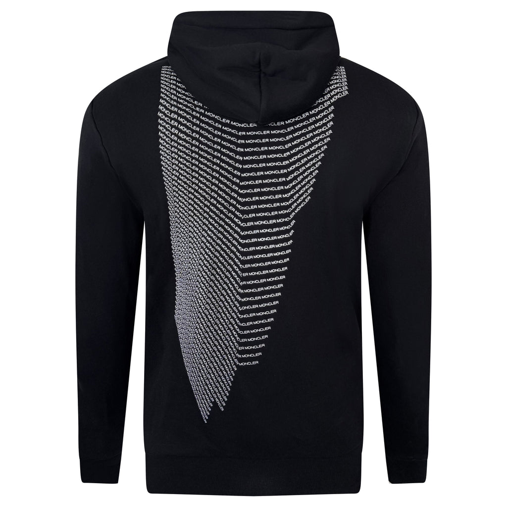 MONCLER LOGO BLACK HOODIE - MEDIUM - Affluent ArchivesUsed HIGH END DESIGNER CLOTHING