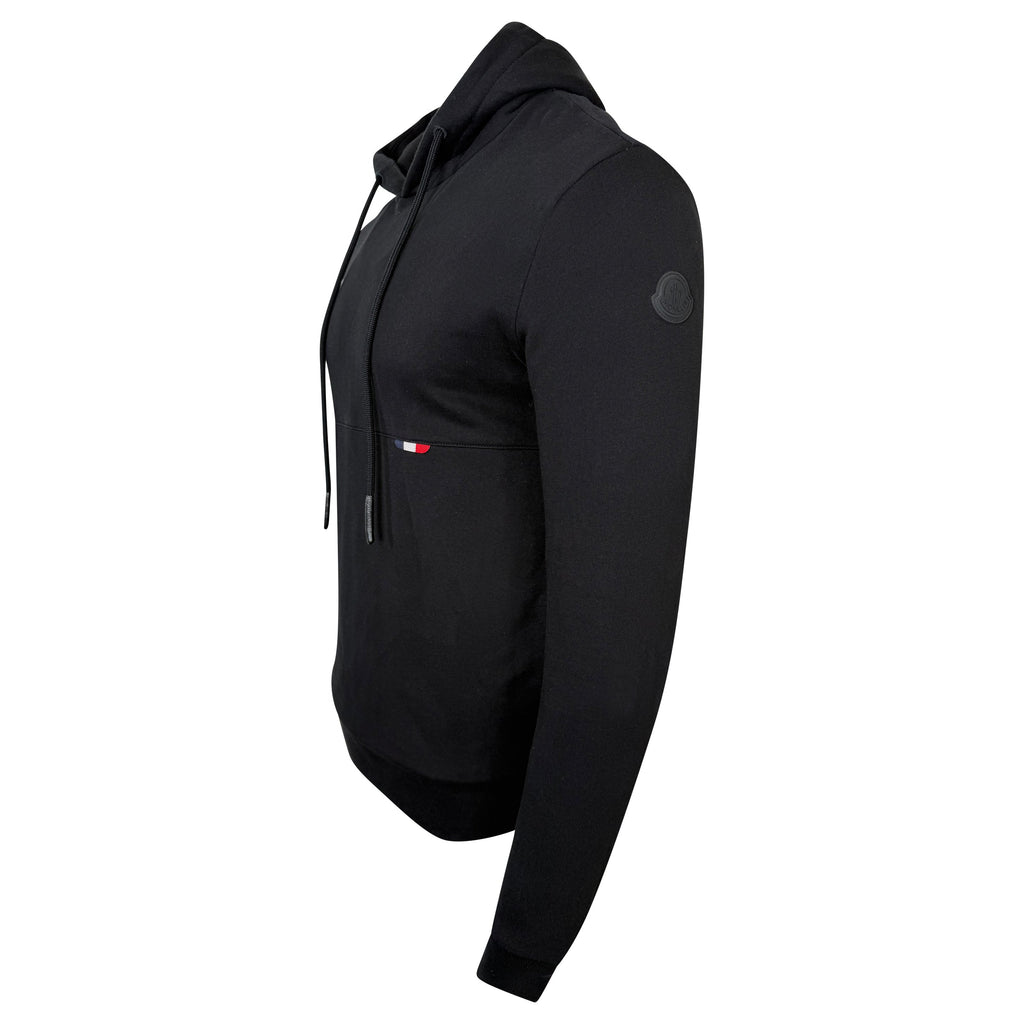 MONCLER LOGO BLACK HOODIE - MEDIUM - Affluent ArchivesUsed HIGH END DESIGNER CLOTHING