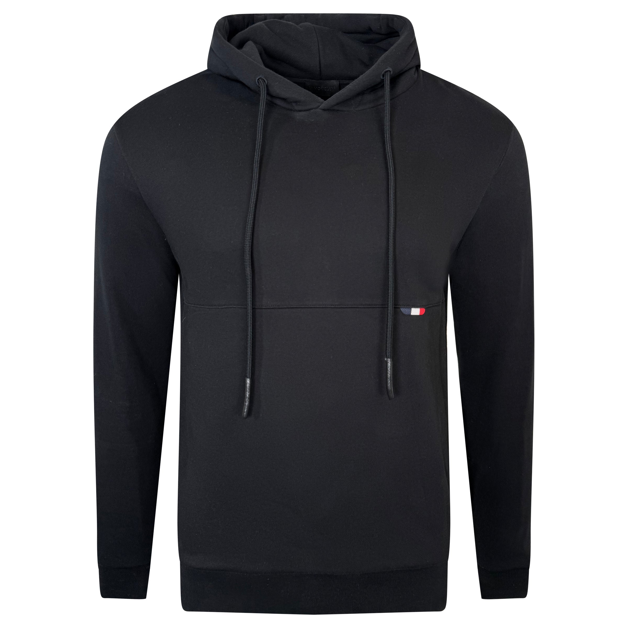 MONCLER LOGO BLACK HOODIE - MEDIUM - Affluent ArchivesUsed HIGH END DESIGNER CLOTHING