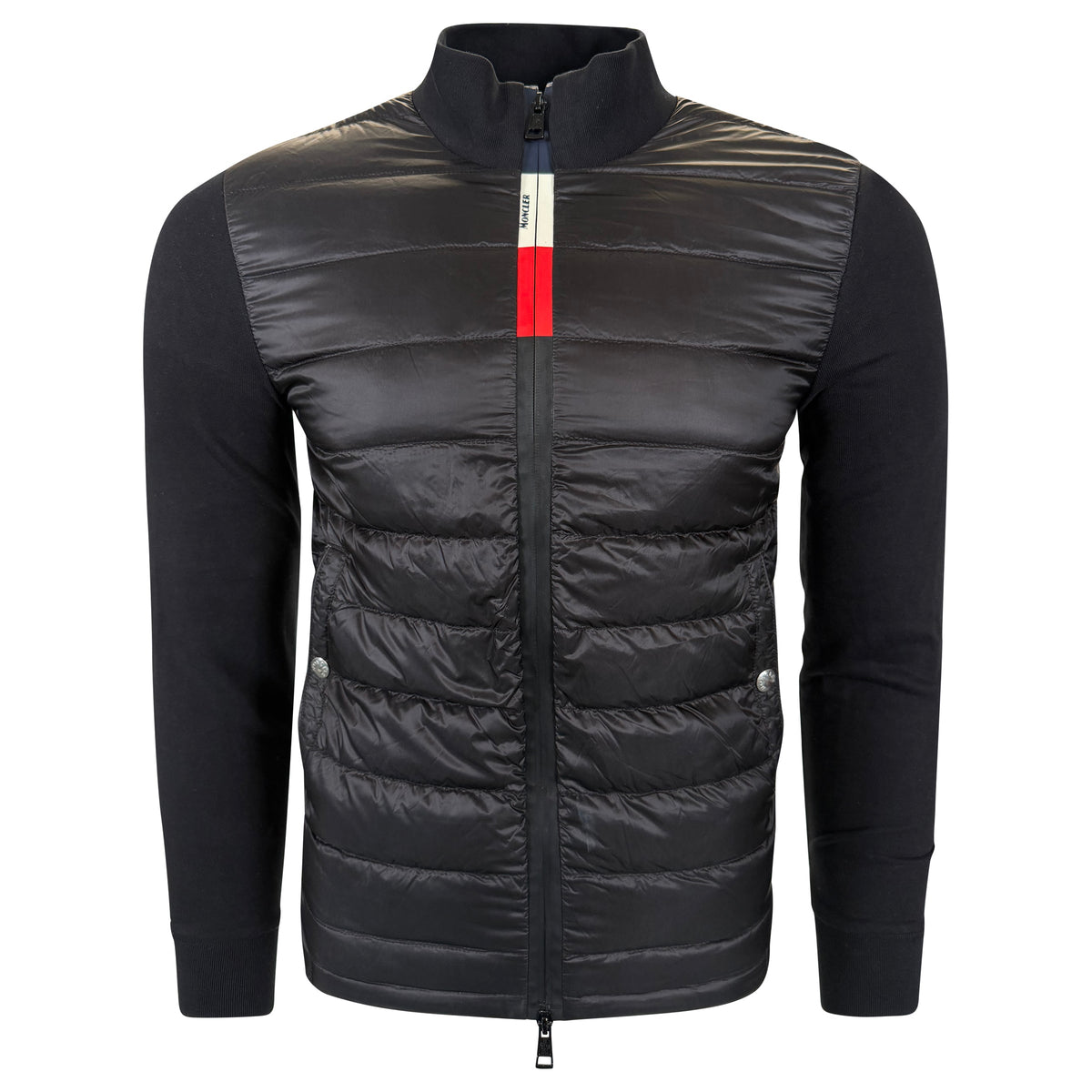 MONCLER MAGLIA CARDIGAN BLACK - SMALL | PRE OWNED - Affluent ArchivesUsed HIGH END DESIGNER CLOTHING