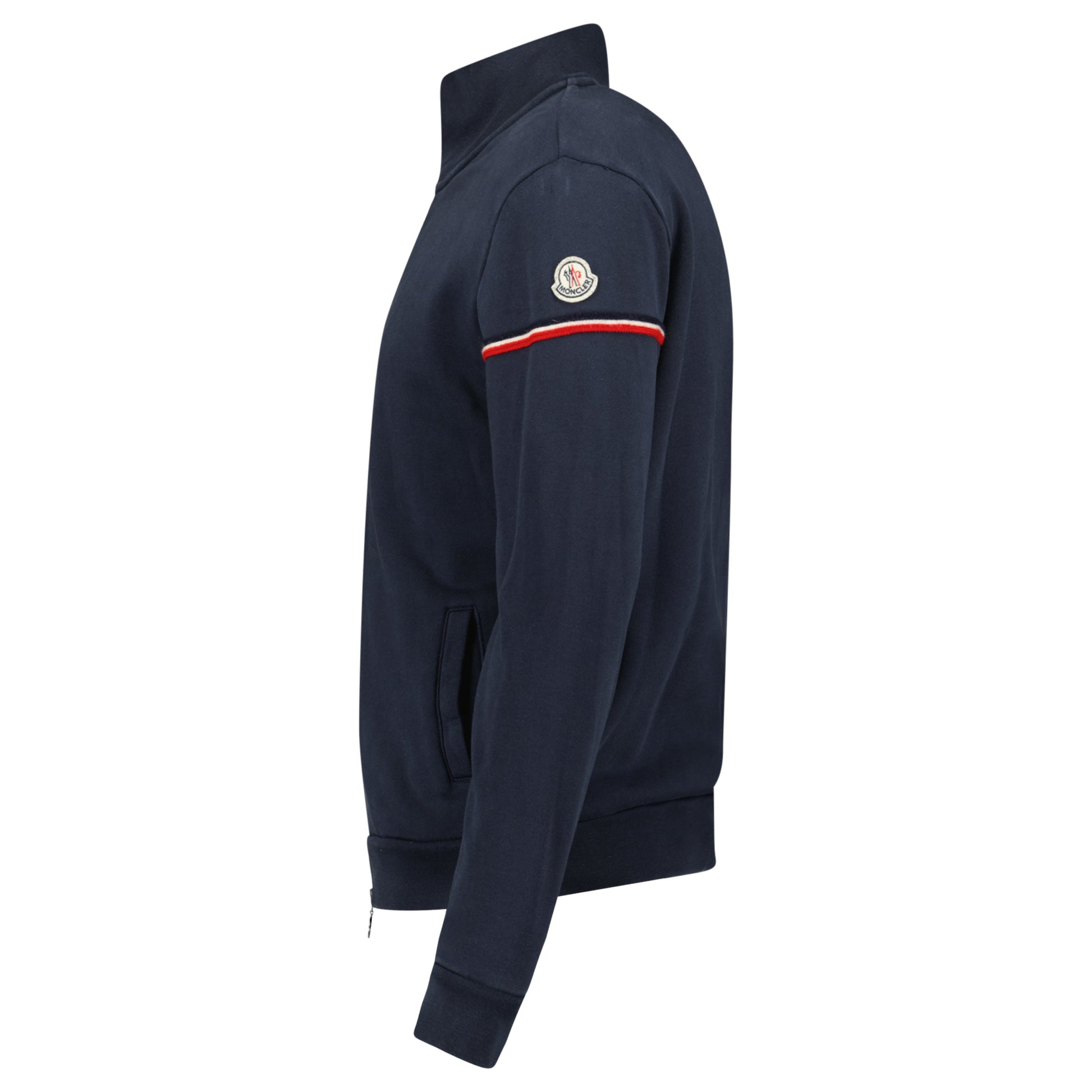 MONCLER MAGLIA NAVY TRACK JACKET - LARGE - Affluent ArchivesUsed HIGH END DESIGNER CLOTHING
