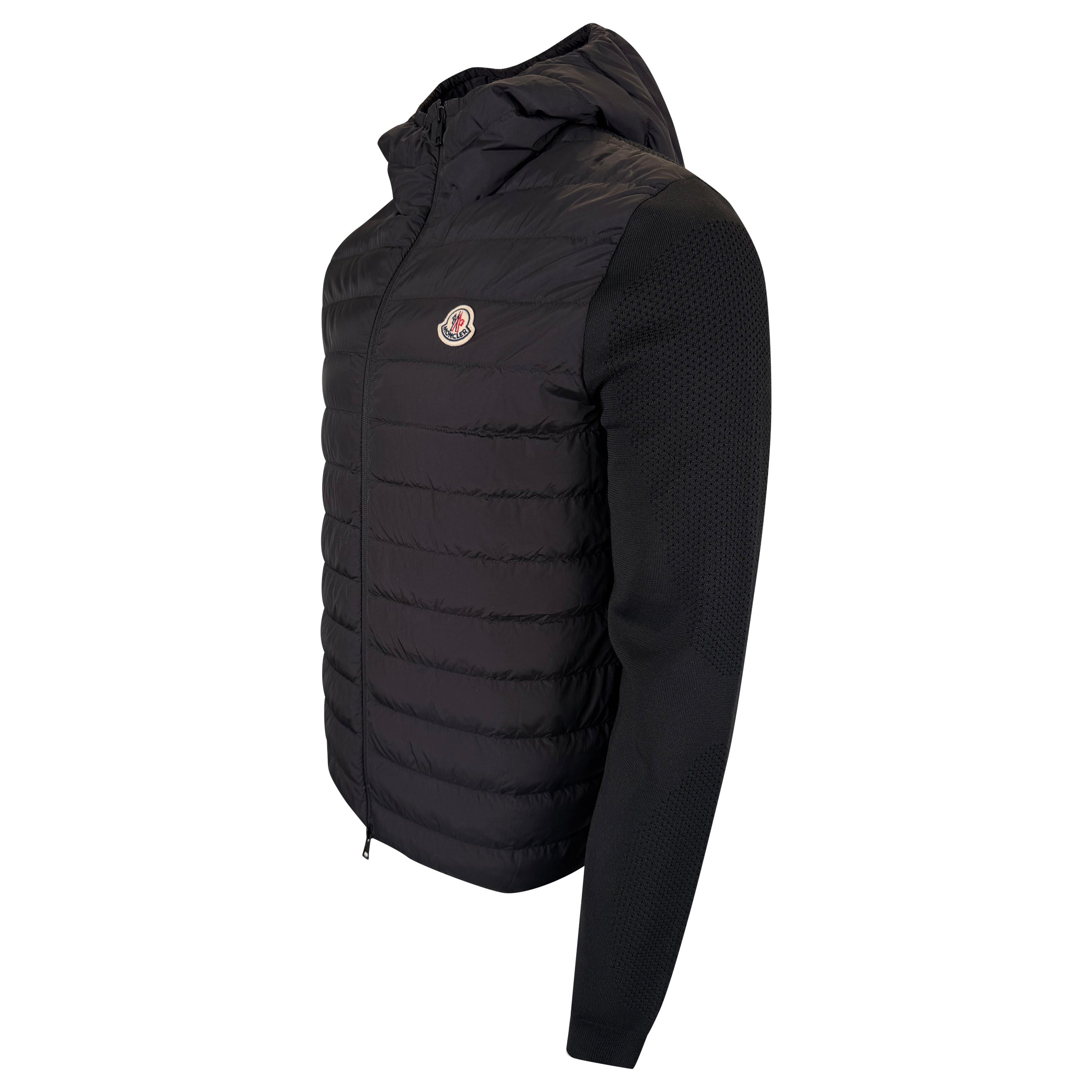 MONCLER MAGLIA PADDED BLACK CARDGAN - XL | PRE OWNED - Affluent ArchivesUsed HIGH END DESIGNER CLOTHING