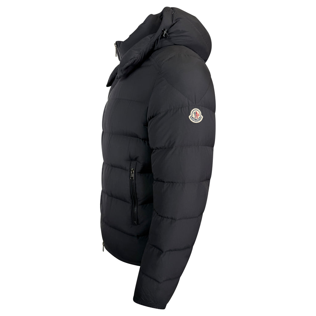 MONCLER NAVY BRIQUE GUIBOTTO COAT BLACK - SIZE 5 (L) - Affluent ArchivesUsed HIGH END DESIGNER CLOTHING