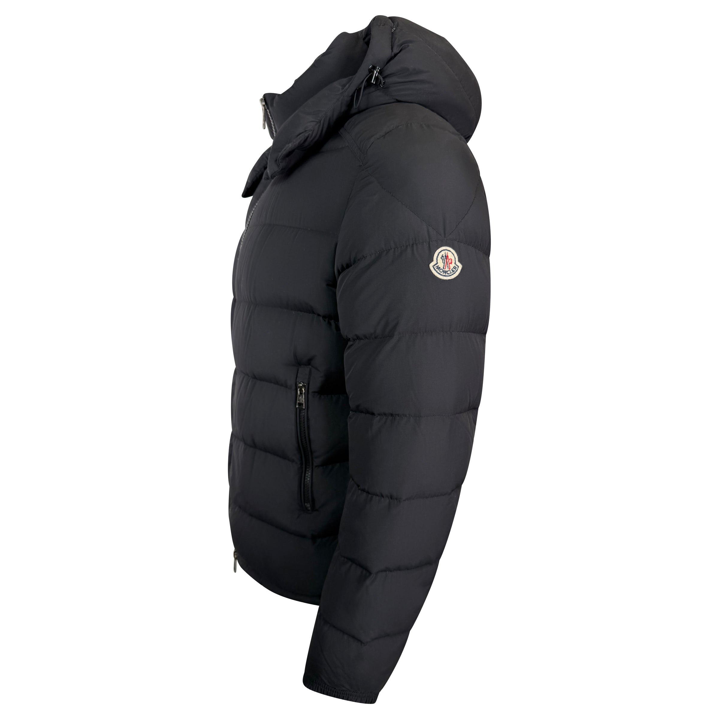 MONCLER NAVY BRIQUE GUIBOTTO COAT BLACK - SIZE 5 (L) - Affluent ArchivesUsed HIGH END DESIGNER CLOTHING