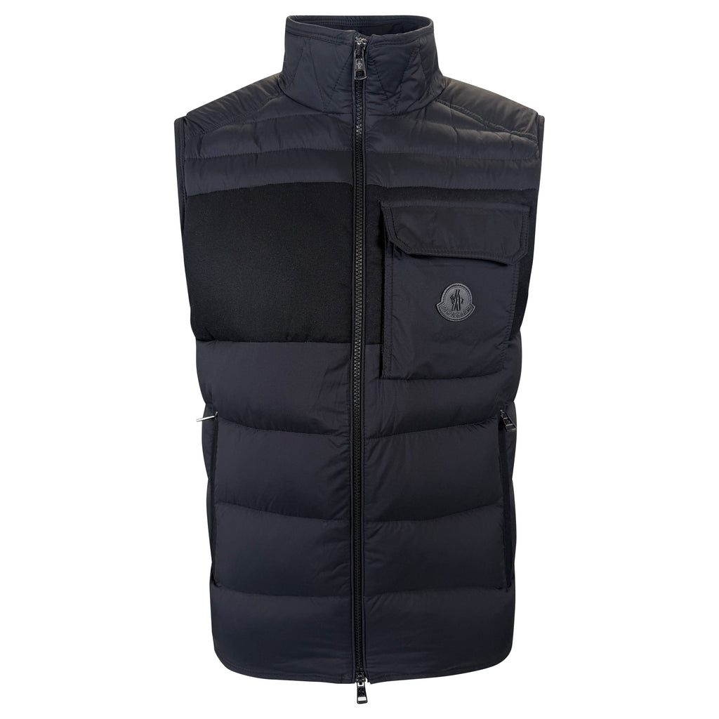 MONCLER NAVY EDIT QUILTED GILET - SIZE 4 (L) | PRE OWNED - Affluent ArchivesUsed HIGH END DESIGNER CLOTHING