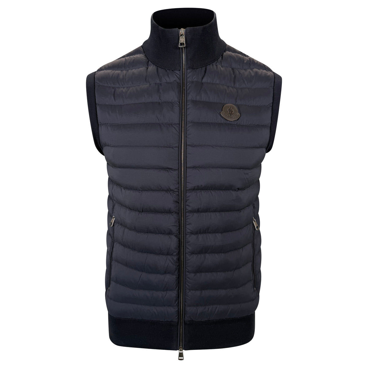 MONCLER NAVY GILET - Large (Fits Medium) | PRE OWNED - Affluent ArchivesUsed HIGH END DESIGNER CLOTHING