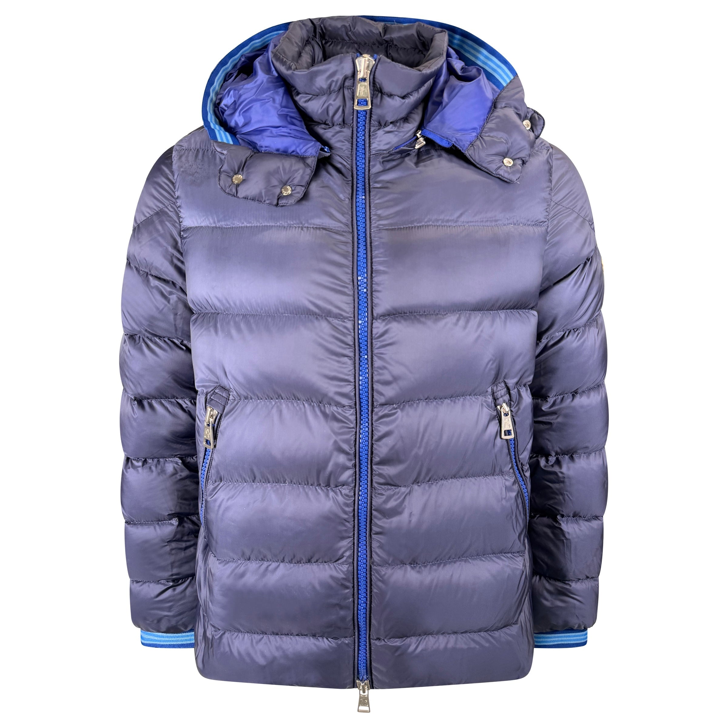 MONCLER NAVY JEANBART GUIBBOTTO JACKET - SIZE 5 (L) - Affluent ArchivesUsed HIGH END DESIGNER CLOTHING