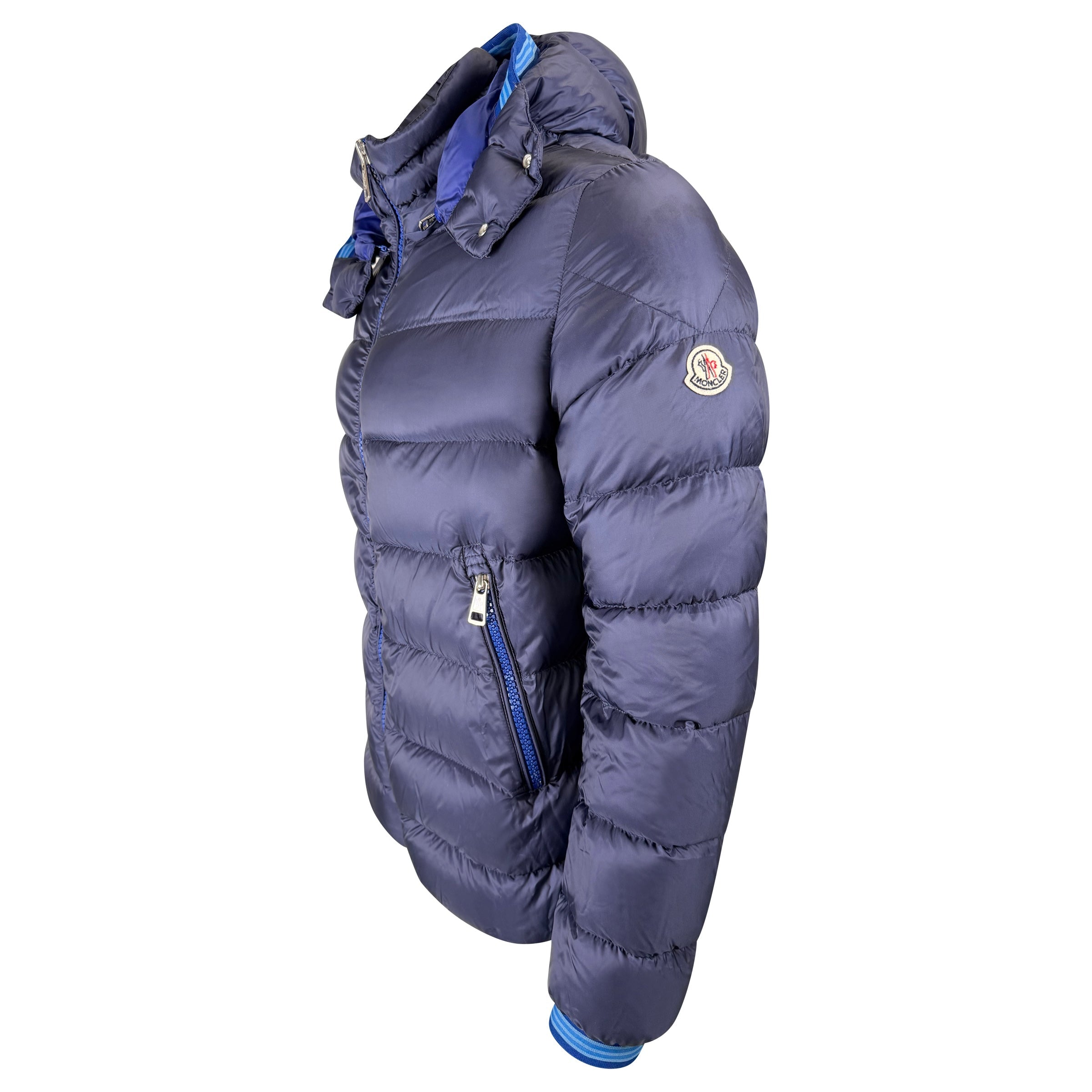 MONCLER NAVY JEANBART GUIBBOTTO JACKET - SIZE 5 (L) - Affluent ArchivesUsed HIGH END DESIGNER CLOTHING