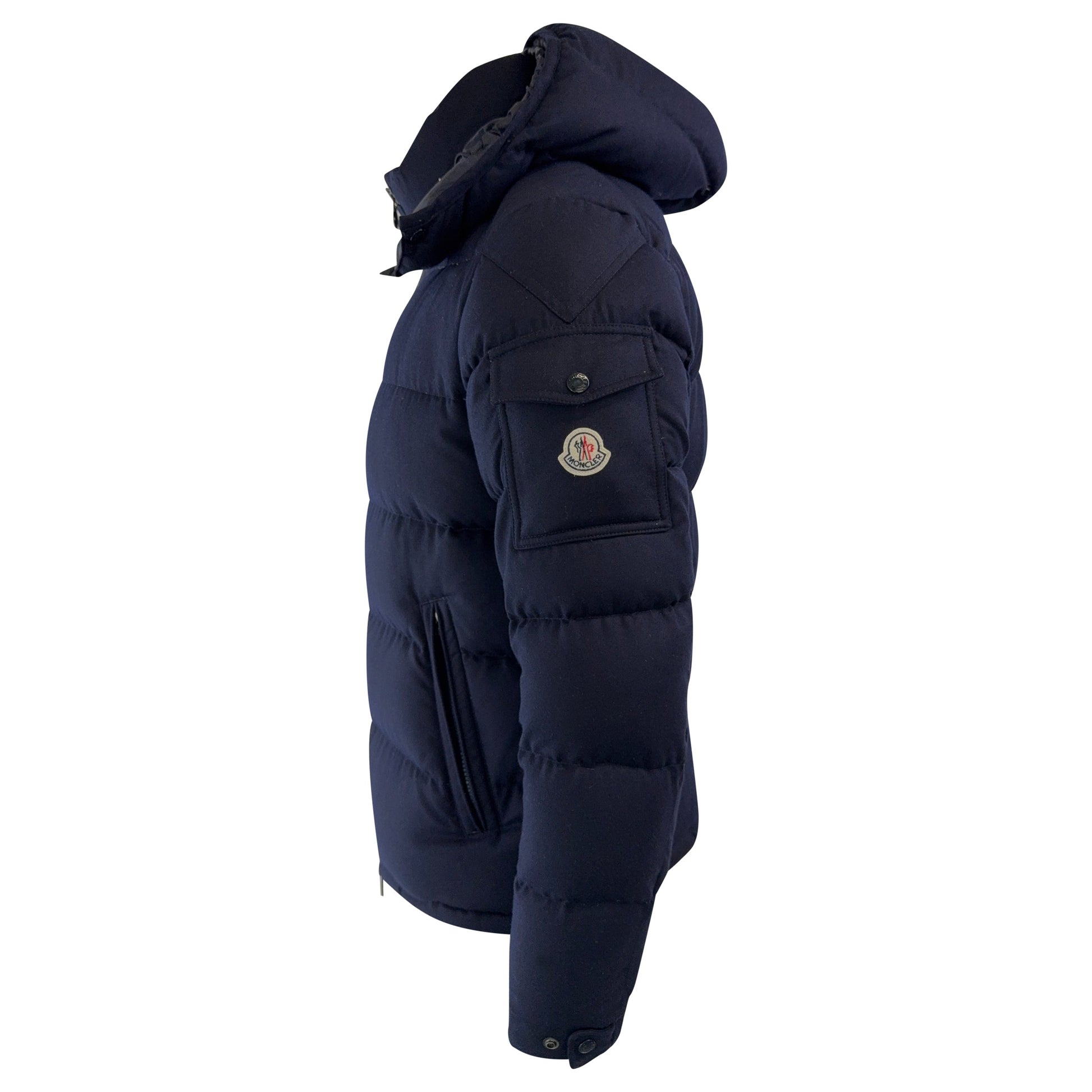 MONCLER NAVY MONTGENEVRE COAT - SIZE 3 (M) - Affluent ArchivesUsed HIGH END DESIGNER CLOTHING