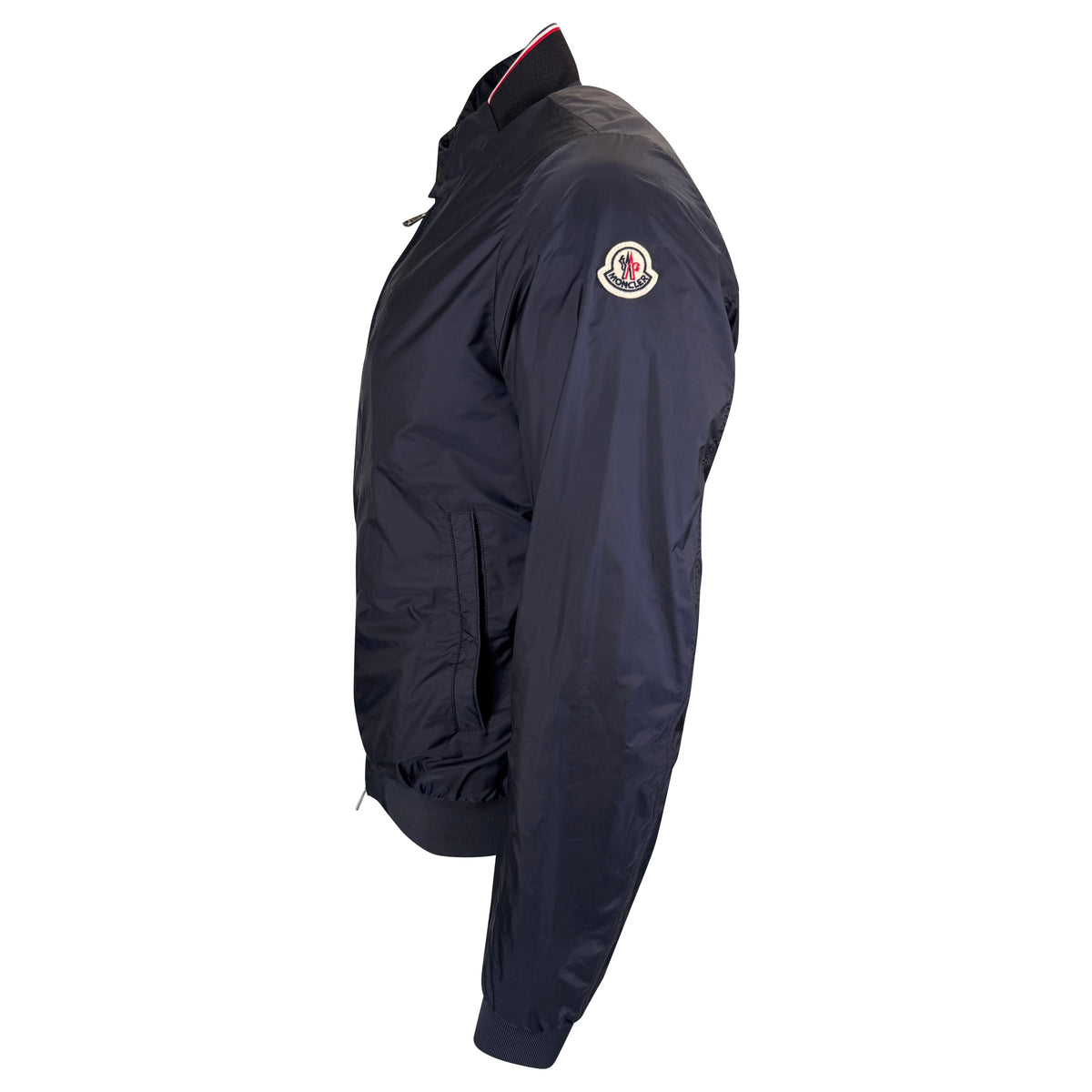 MONCLER NAVY REPPE WINDBREAKER - SIZE 4 (Large) | PRE OWNED - Affluent ArchivesUsed HIGH END DESIGNER CLOTHING