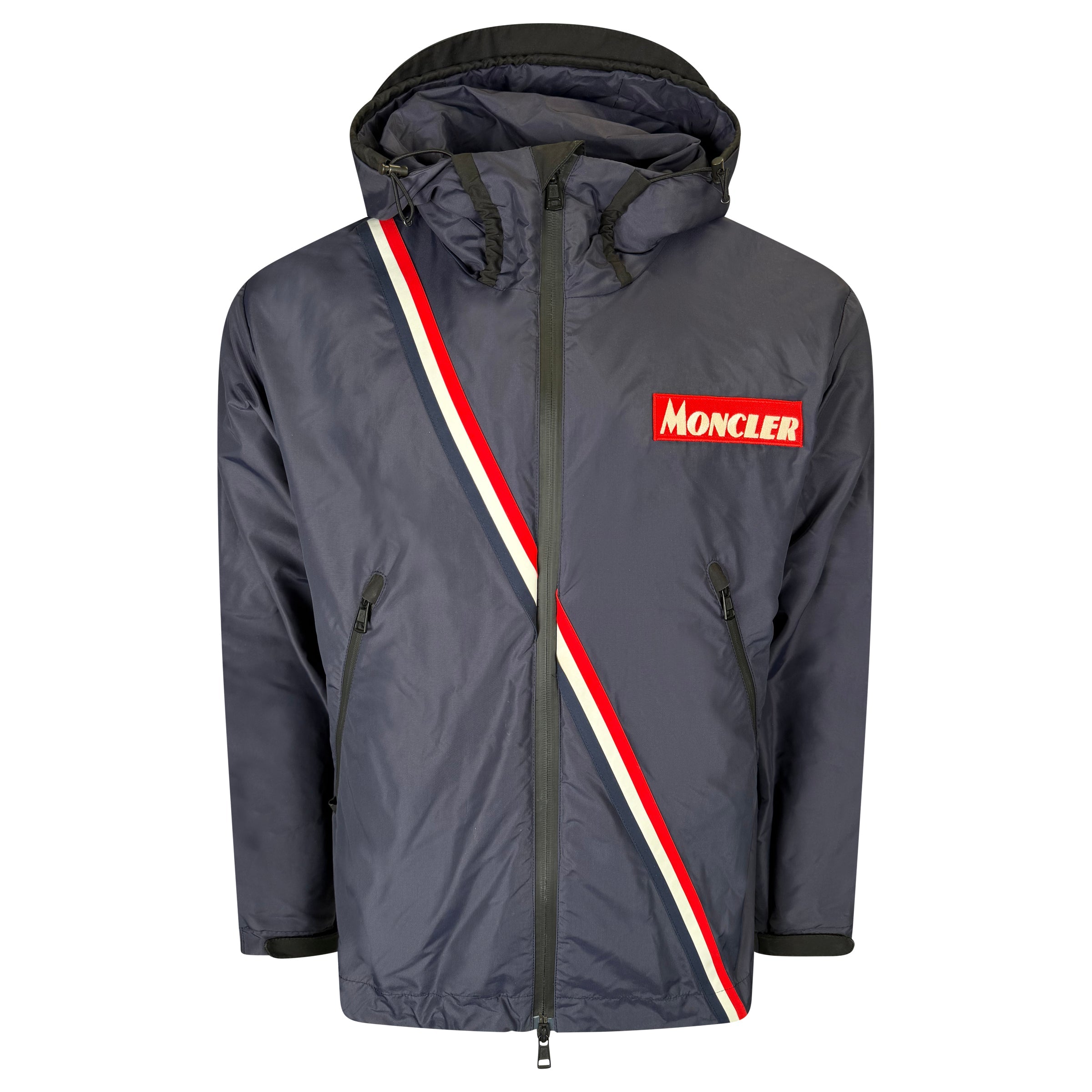 MONCLER NAVY TRAKENHER JACKET - SIZE 5 (XL) - Affluent ArchivesUsed HIGH END DESIGNER CLOTHING