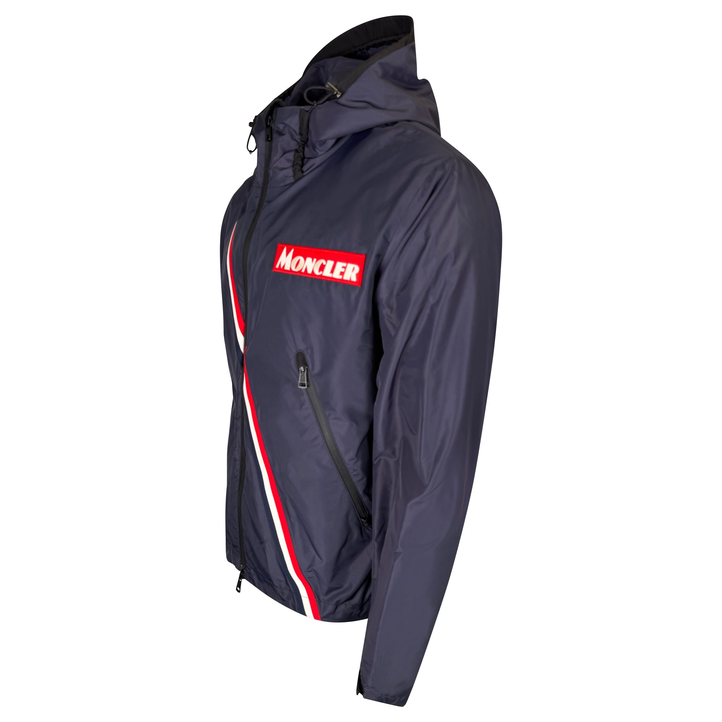 MONCLER NAVY TRAKENHER JACKET - SIZE 5 (XL) - Affluent ArchivesUsed HIGH END DESIGNER CLOTHING