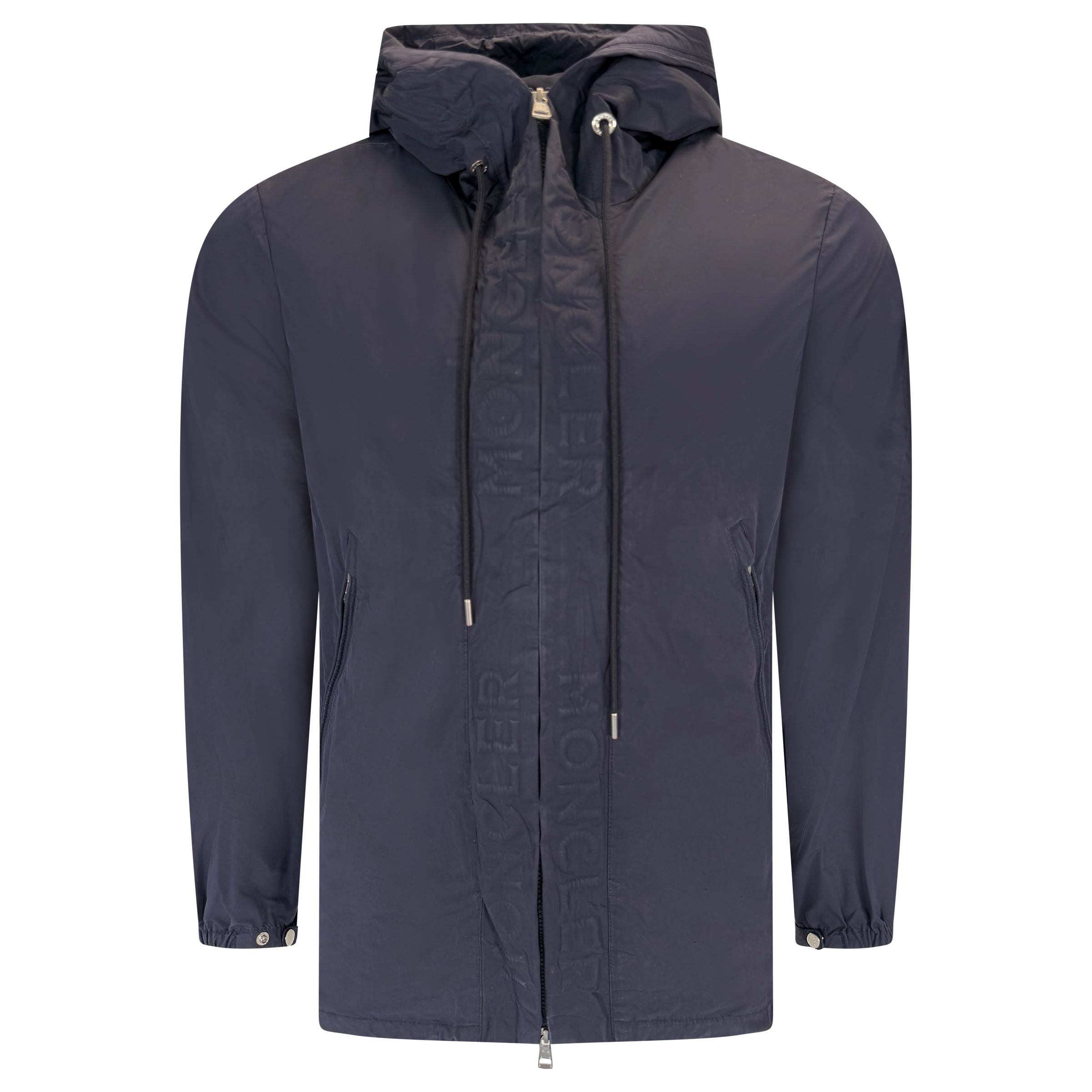 MONCLER NAVY WINDBREAKER - SIZE 3 (Medium) | PRE OWNED - Affluent ArchivesUsed HIGH END DESIGNER CLOTHING