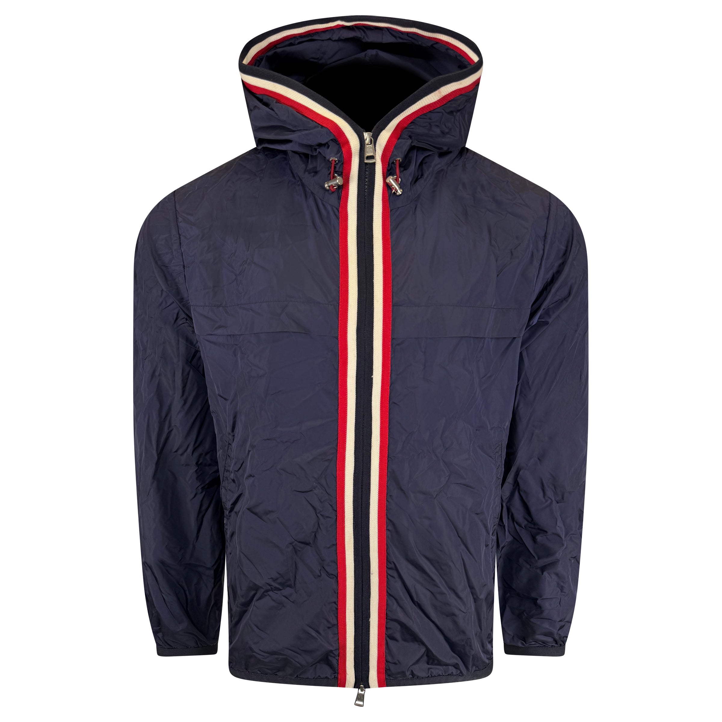 MONCLER NAVY WINDBREAKER - SIZE 4 (LARGE) | PRE OWNED - Affluent ArchivesUsed HIGH END DESIGNER CLOTHING