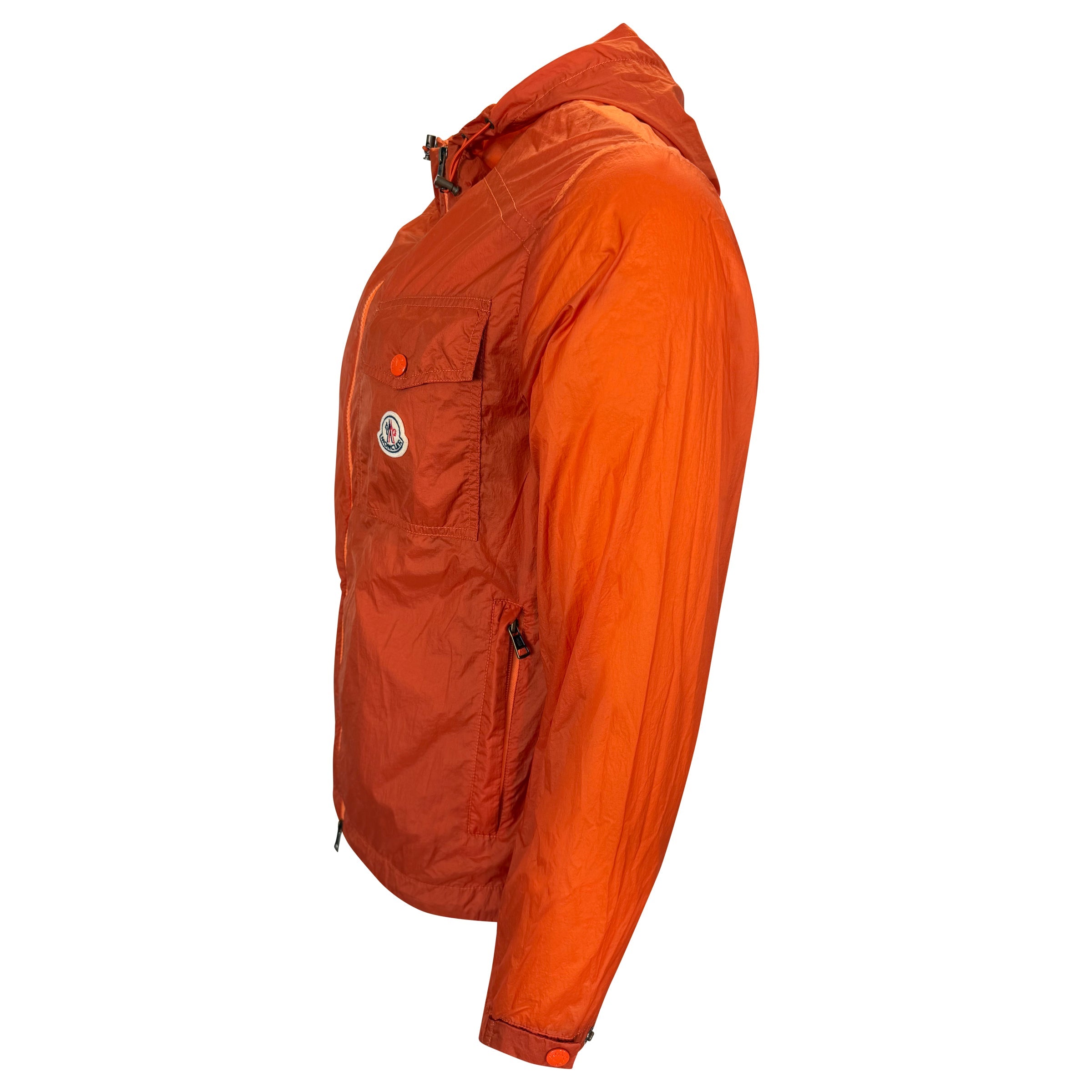 MONCLER ORANGE WINDBREAKER - SIZE 1 (Fits Medium) | PRE OWNED - Affluent ArchivesUsed HIGH END DESIGNER CLOTHING