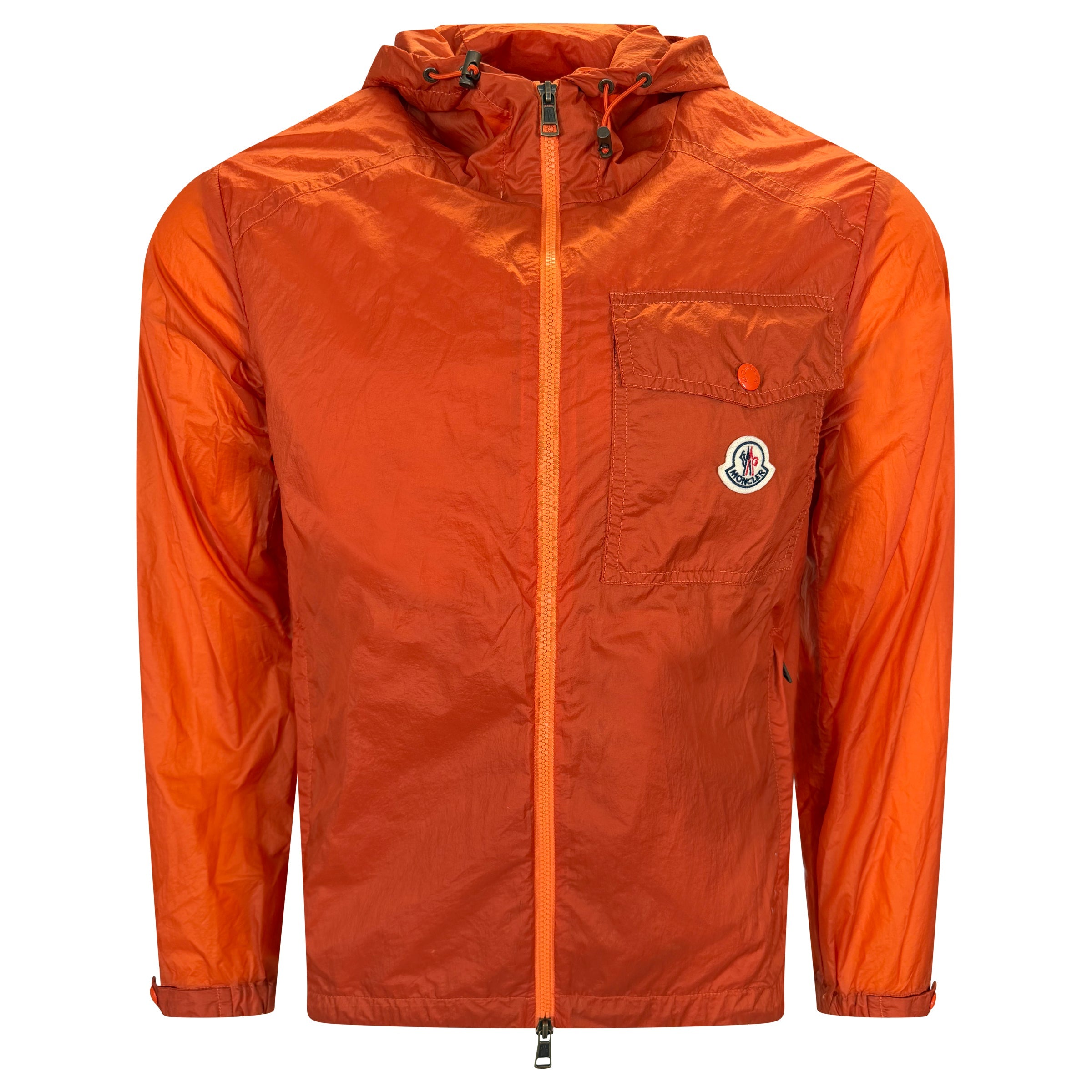 MONCLER ORANGE WINDBREAKER - SIZE 1 (Fits Medium) | PRE OWNED - Affluent ArchivesUsed HIGH END DESIGNER CLOTHING